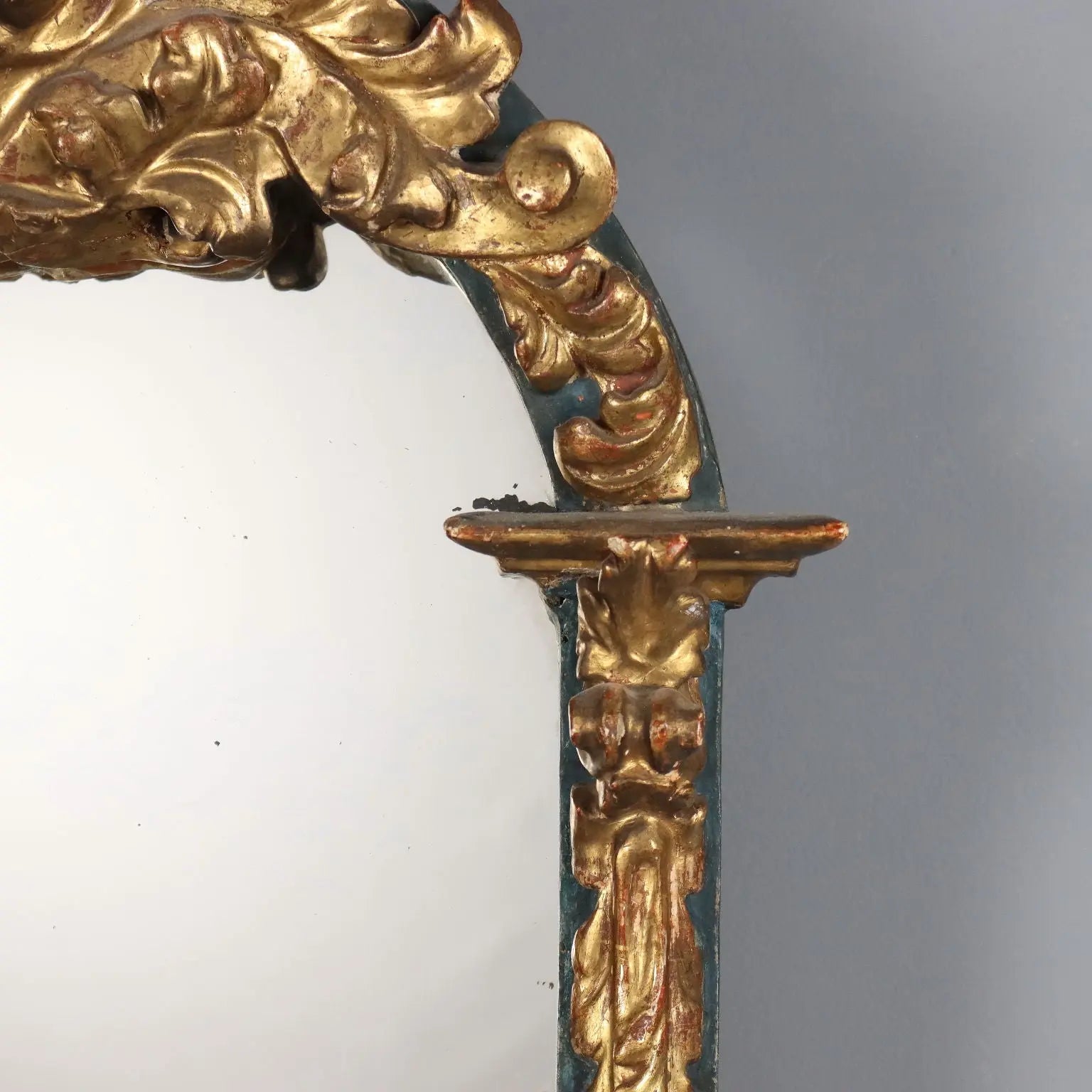 Carved and Gilded Wood Mirror, Italy 19th Century