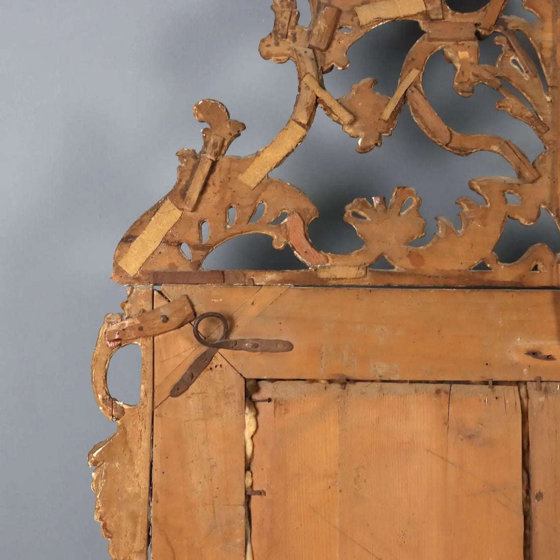 Antique Mirror Gilded Wood Rococo Motifs Italy XVIII Century