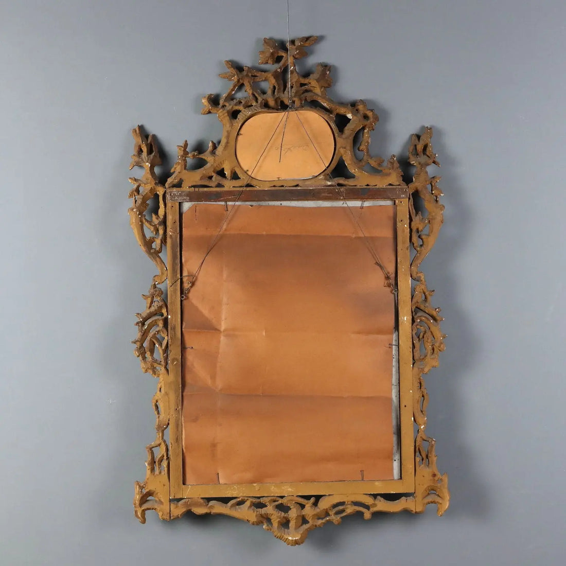 Antique Mirror Gilded Carved Wood Italy XIX Century