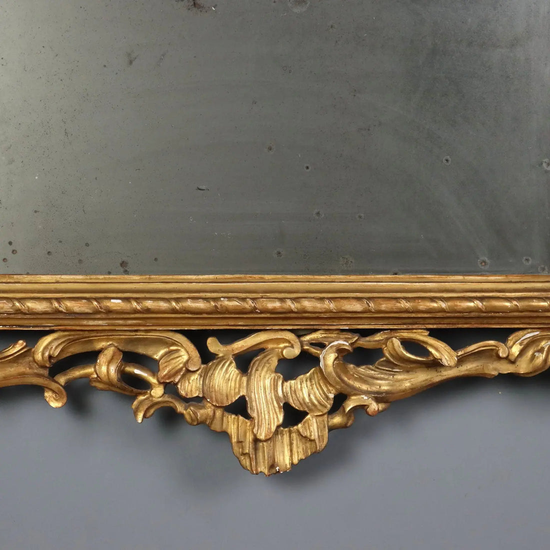 Antique Mirror Gilded Carved Wood Italy XIX Century