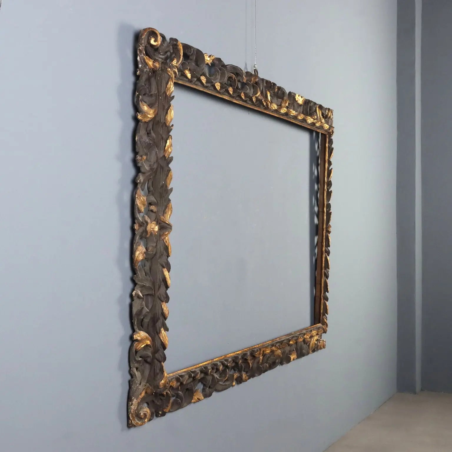 Antique Baroque Frame Carved Wood Italy XVIII Century