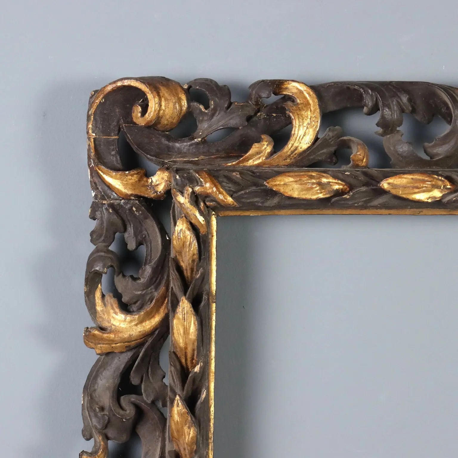 Antique Baroque Frame Carved Wood Italy XVIII Century