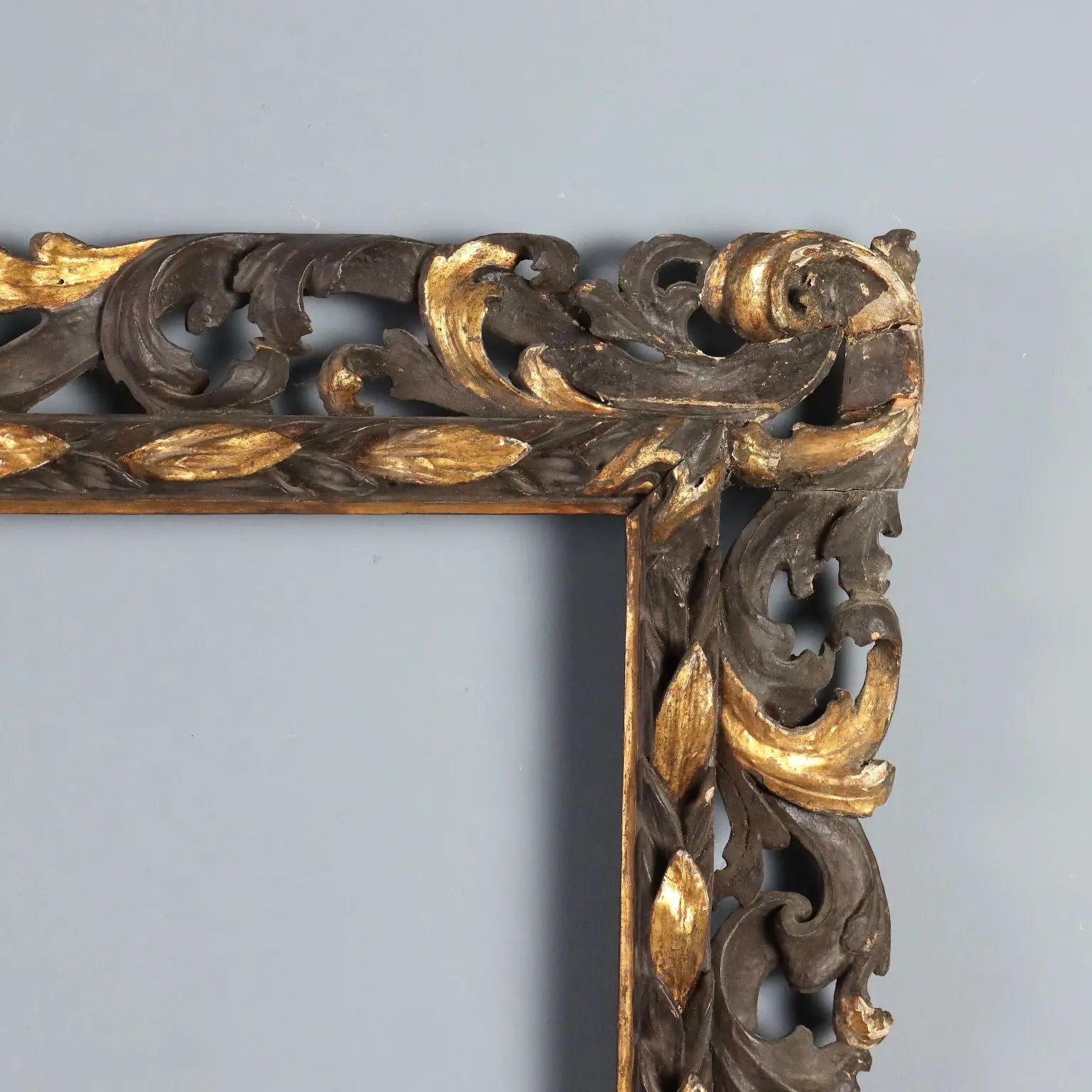 Antique Baroque Frame Carved Wood Italy XVIII Century