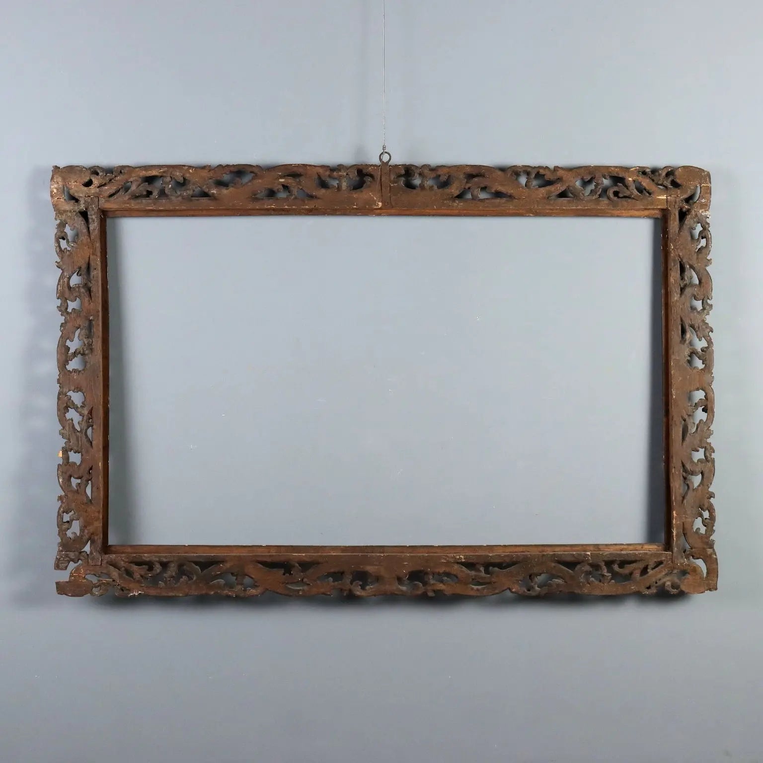 Antique Baroque Frame Carved Wood Italy XVIII Century