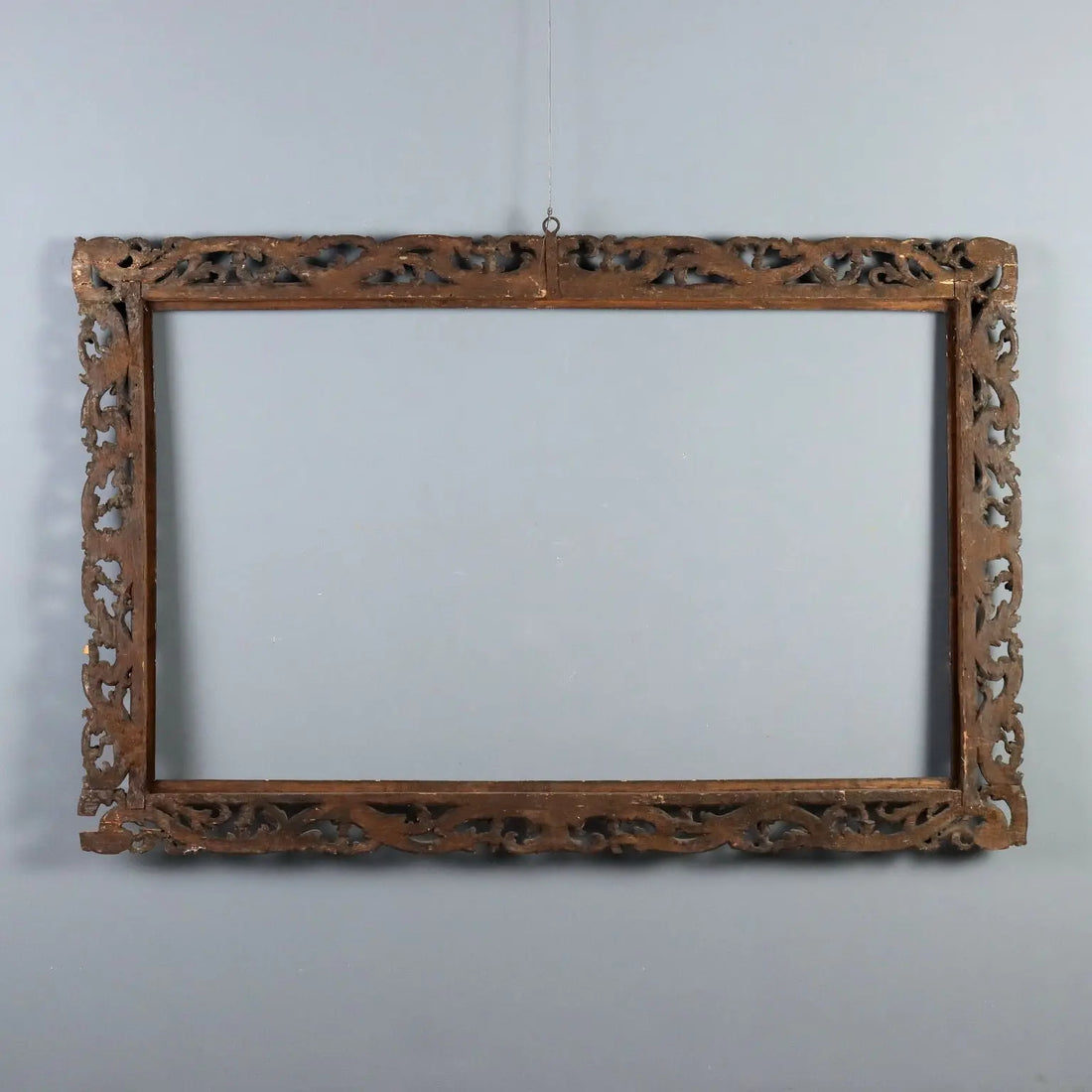 Antique Baroque Frame Carved Wood Italy XVIII Century