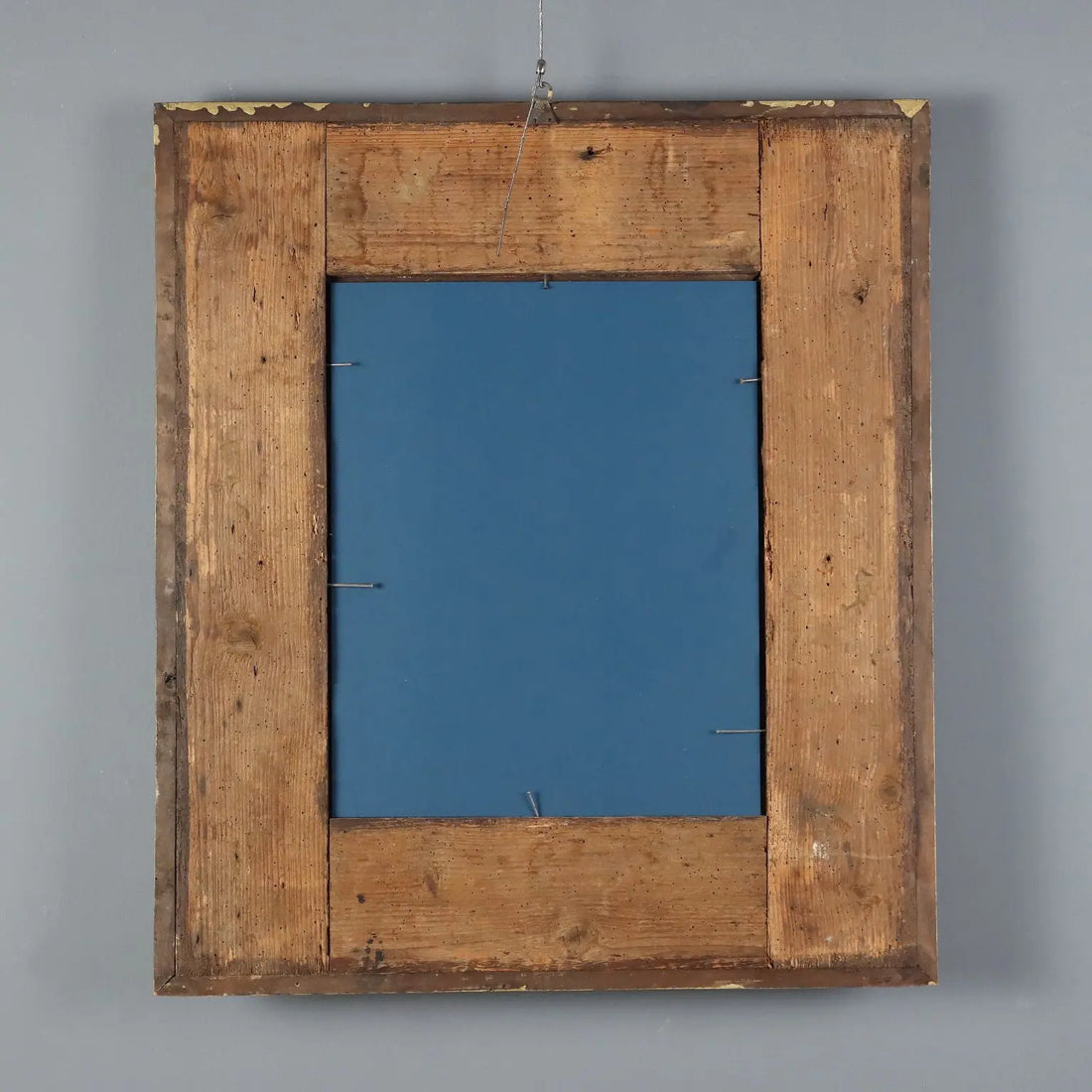 Antique Mirror Gilded Wood Guilloché Frame Italy XIX Century