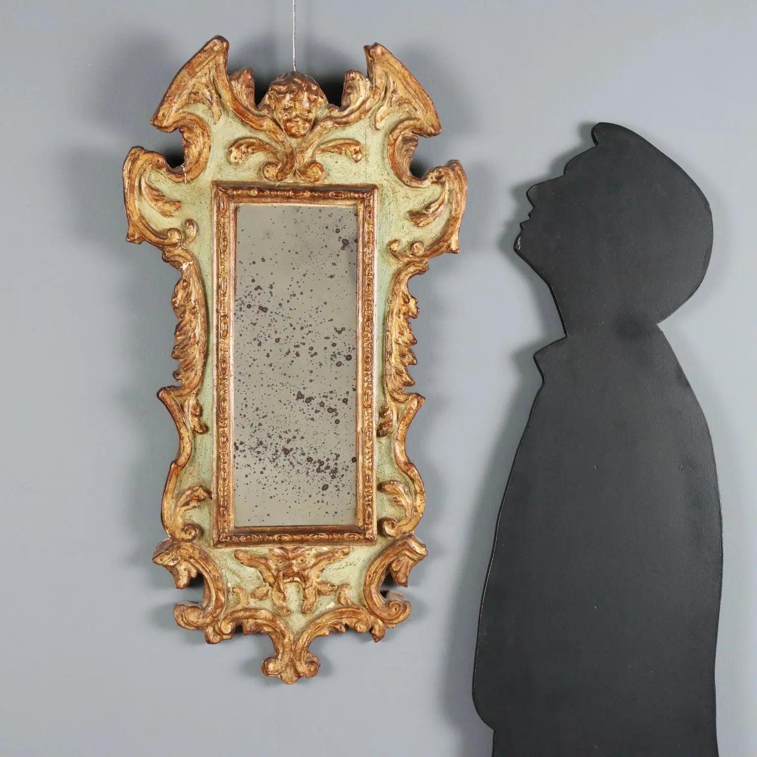Carved and Gilded Larch Wood Mirror