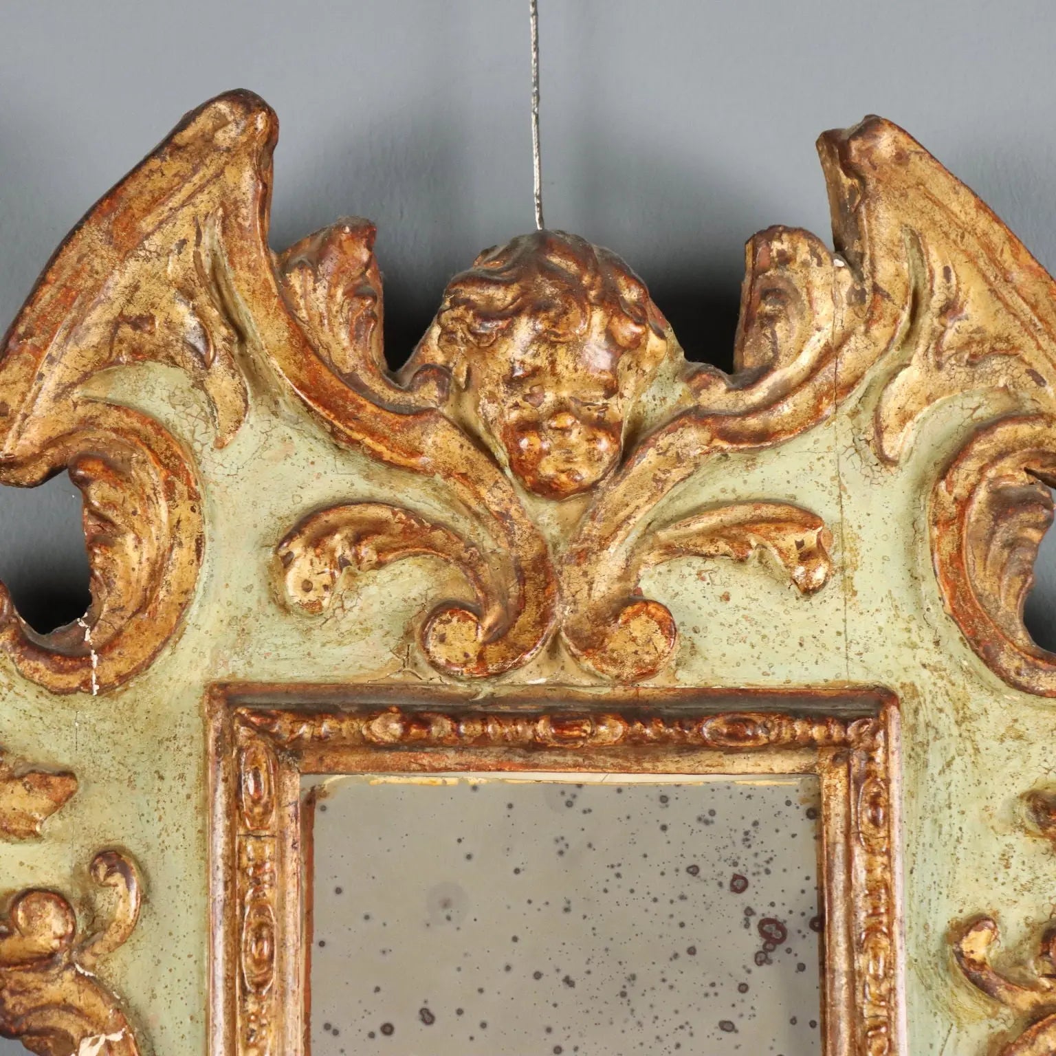 Carved and Gilded Larch Wood Mirror