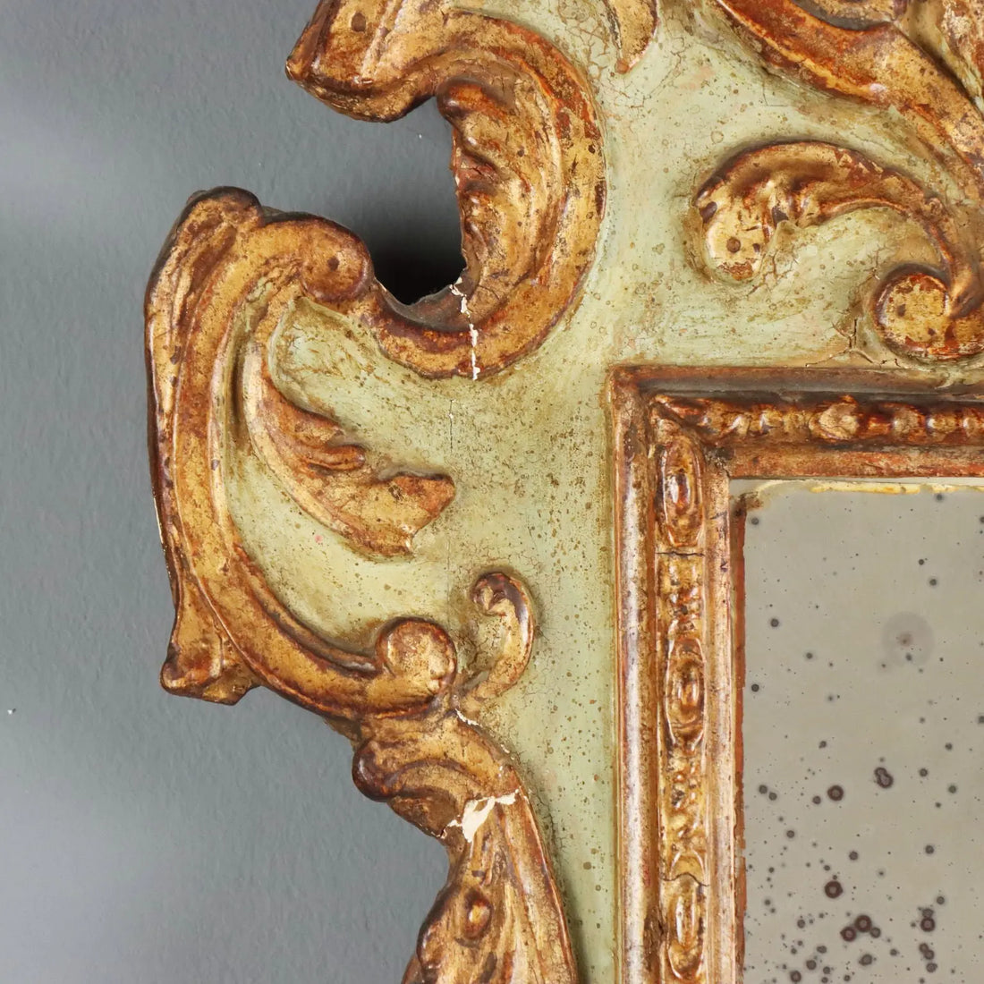 Carved and Gilded Larch Wood Mirror