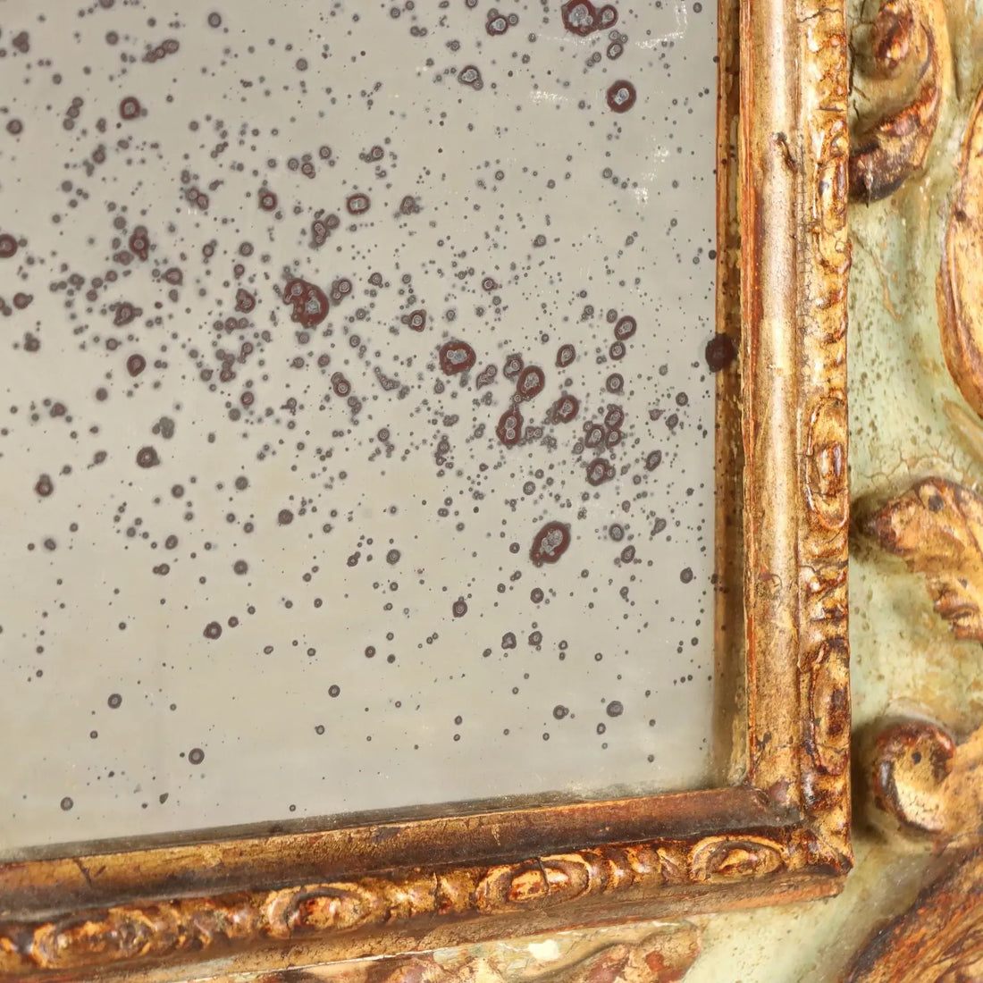 Carved and Gilded Larch Wood Mirror