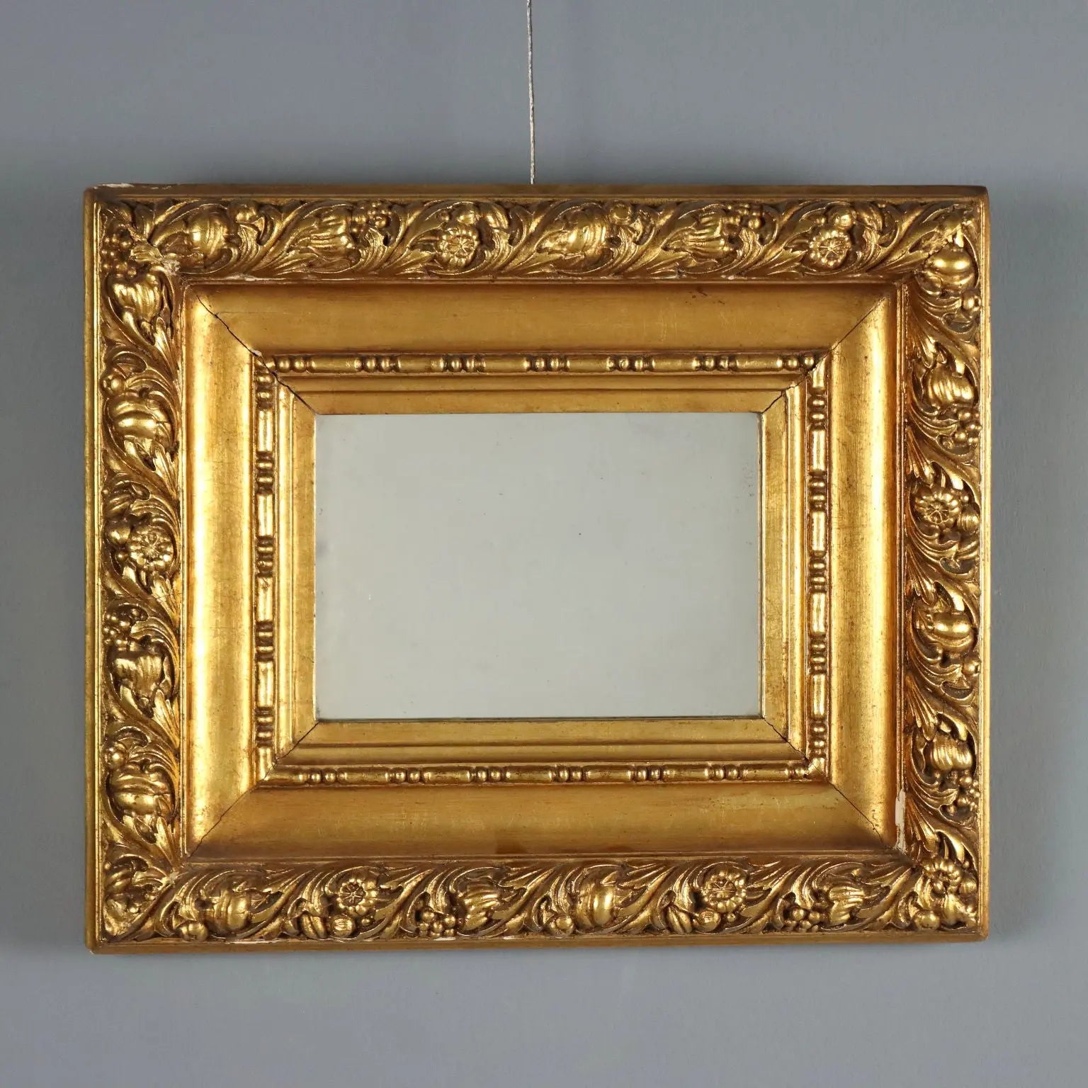 Antique Mirror Gilded Carved Wood Italy XX Century