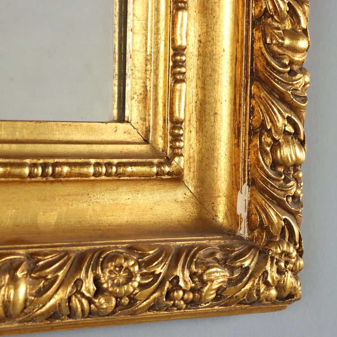 Antique Mirror Gilded Carved Wood Italy XX Century