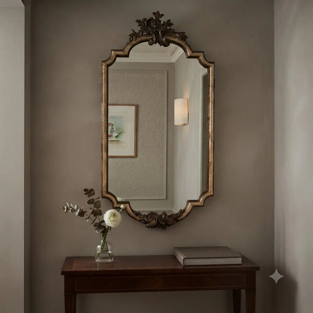 Carved Wood Mirror - Italy 20th Century