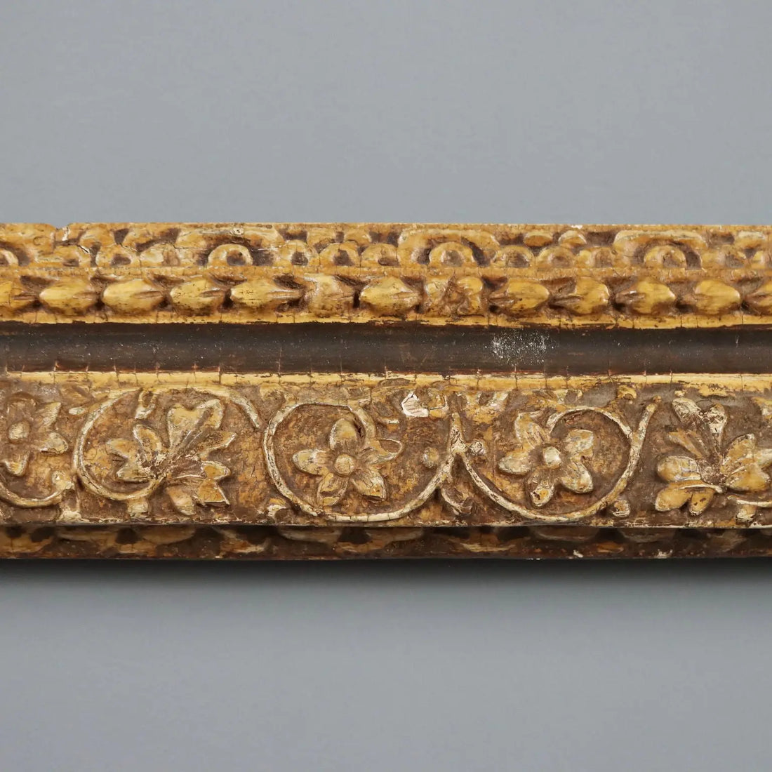 Antique Frame Carved Wood Flower Decorations Italy XVIII Century