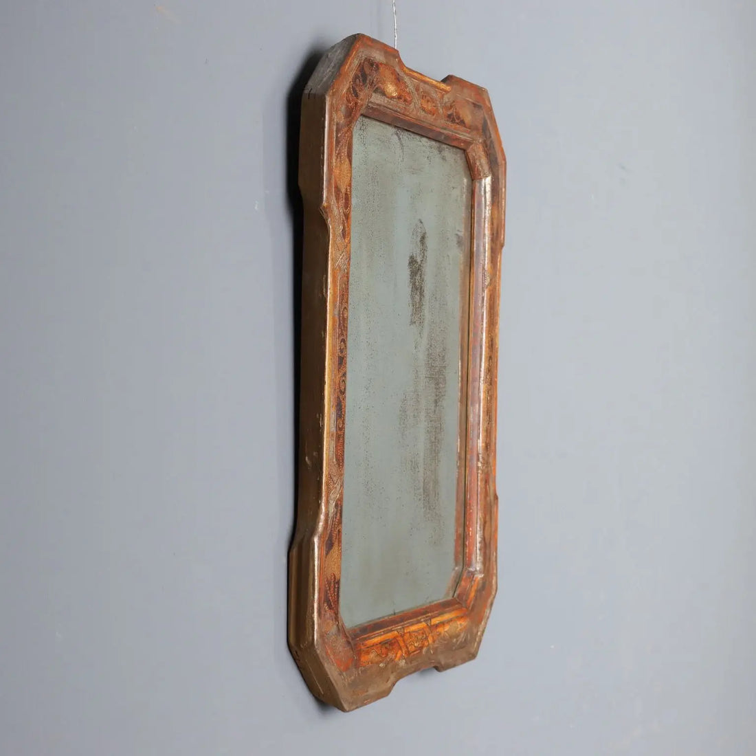 Antique Cabaret Mirror Silver Plated France XIX Century