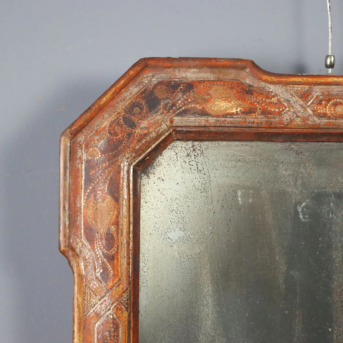 Antique Cabaret Mirror Silver Plated France XIX Century