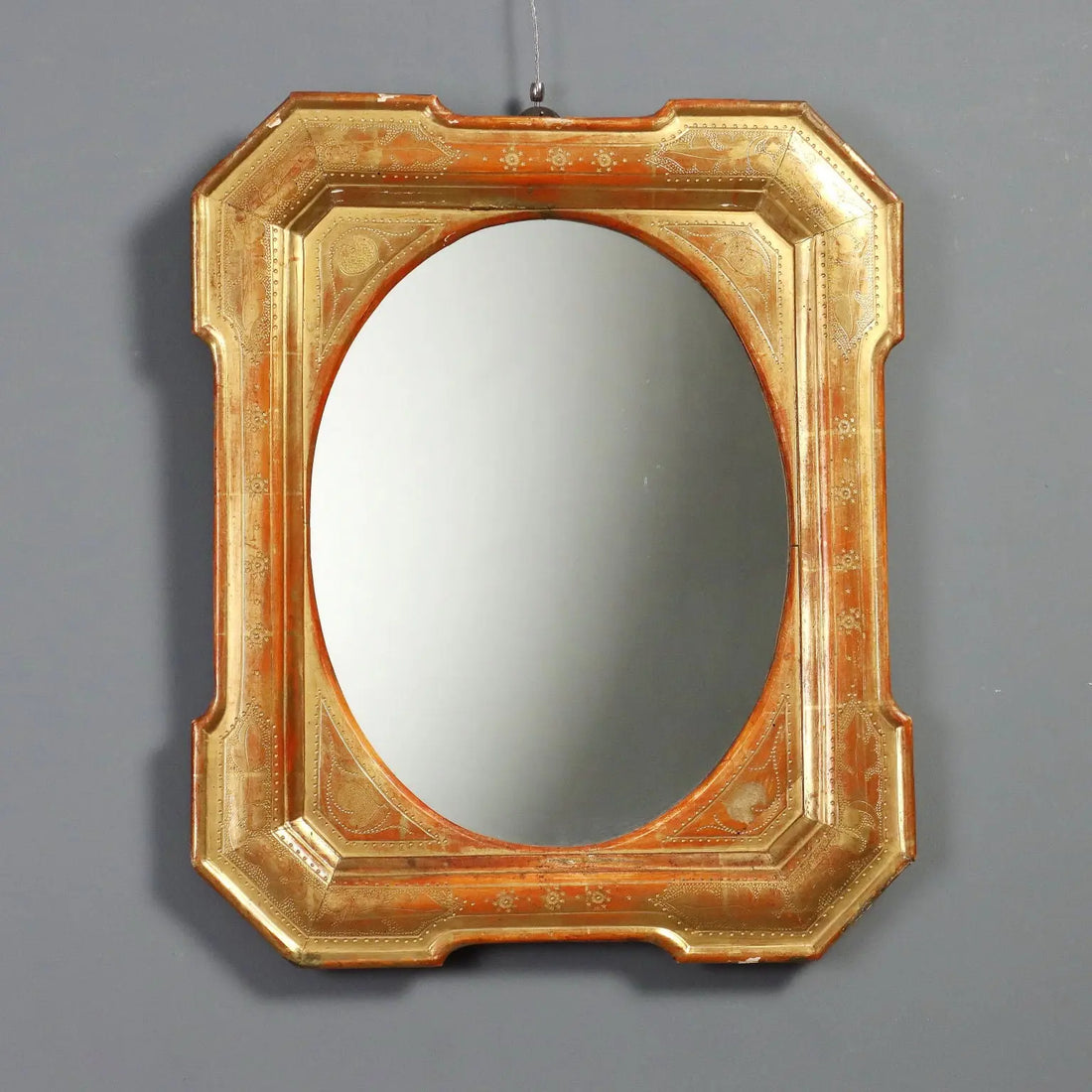 Antique Cabaret Mirror Gilded Wood France XIX Century