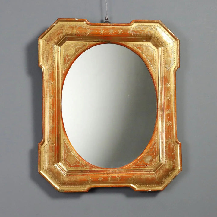 Antique Cabaret Mirror Gilded Wood France XIX Century