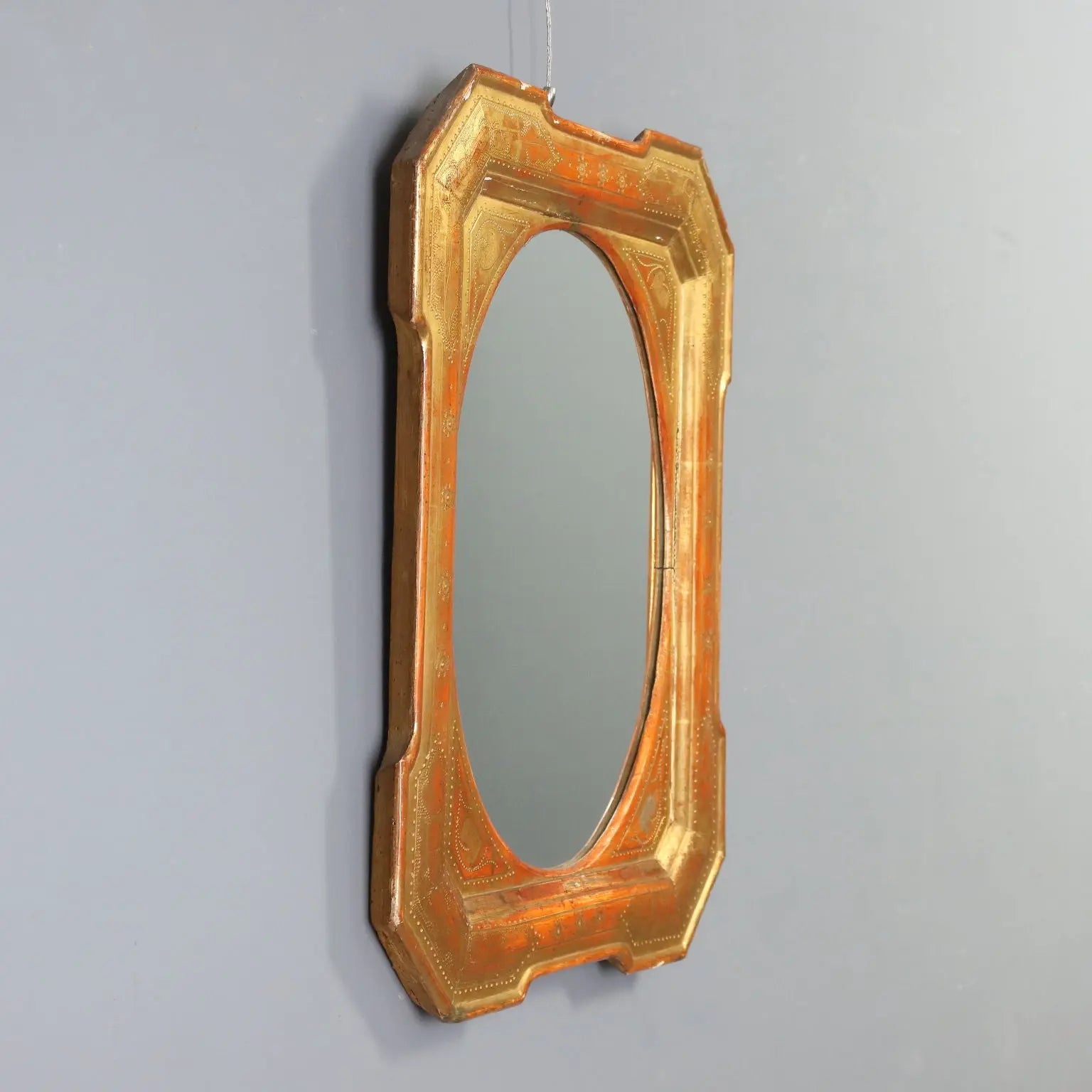 Antique Cabaret Mirror Gilded Wood France XIX Century