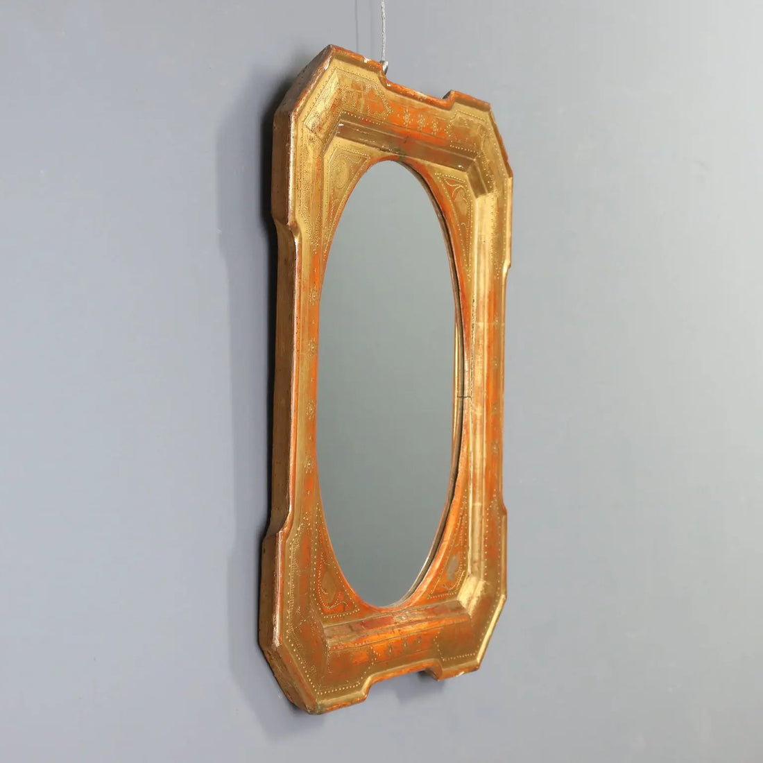 Antique Cabaret Mirror Gilded Wood France XIX Century