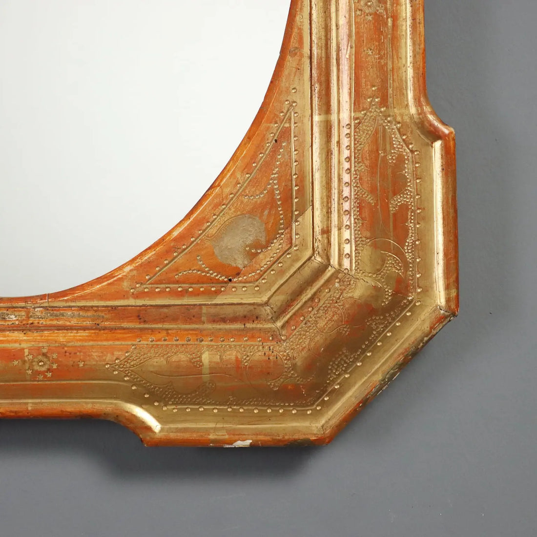Antique Cabaret Mirror Gilded Wood France XIX Century