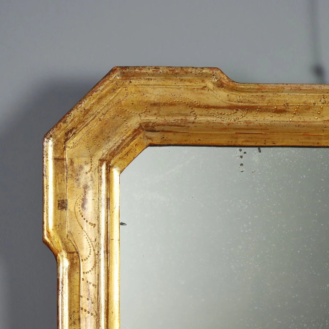 Antique Cabaret Mirror Gilded Wood Italy XIX Century