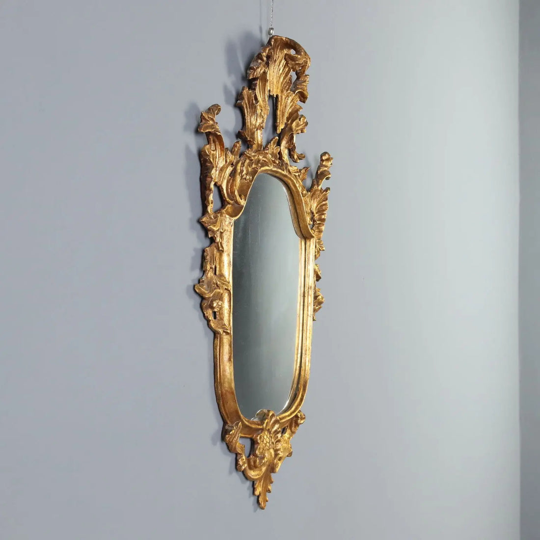 Antique Mirror Carved Gilded Wood Italy Late XIX Century