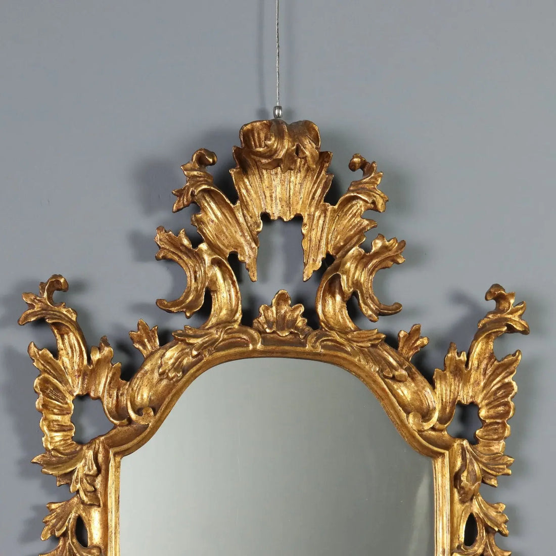 Antique Mirror Carved Gilded Wood Italy Late XIX Century