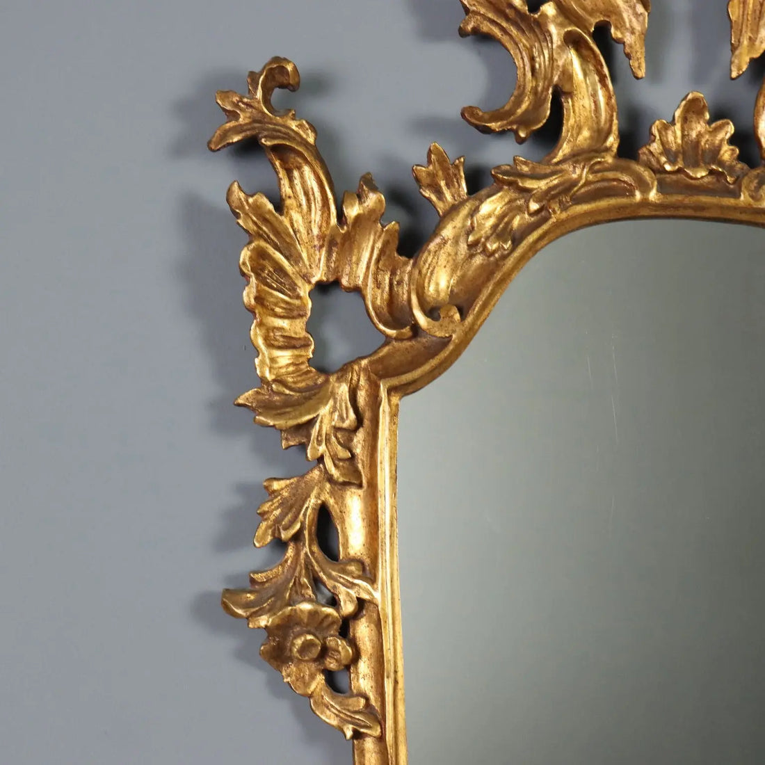 Antique Mirror Carved Gilded Wood Italy Late XIX Century