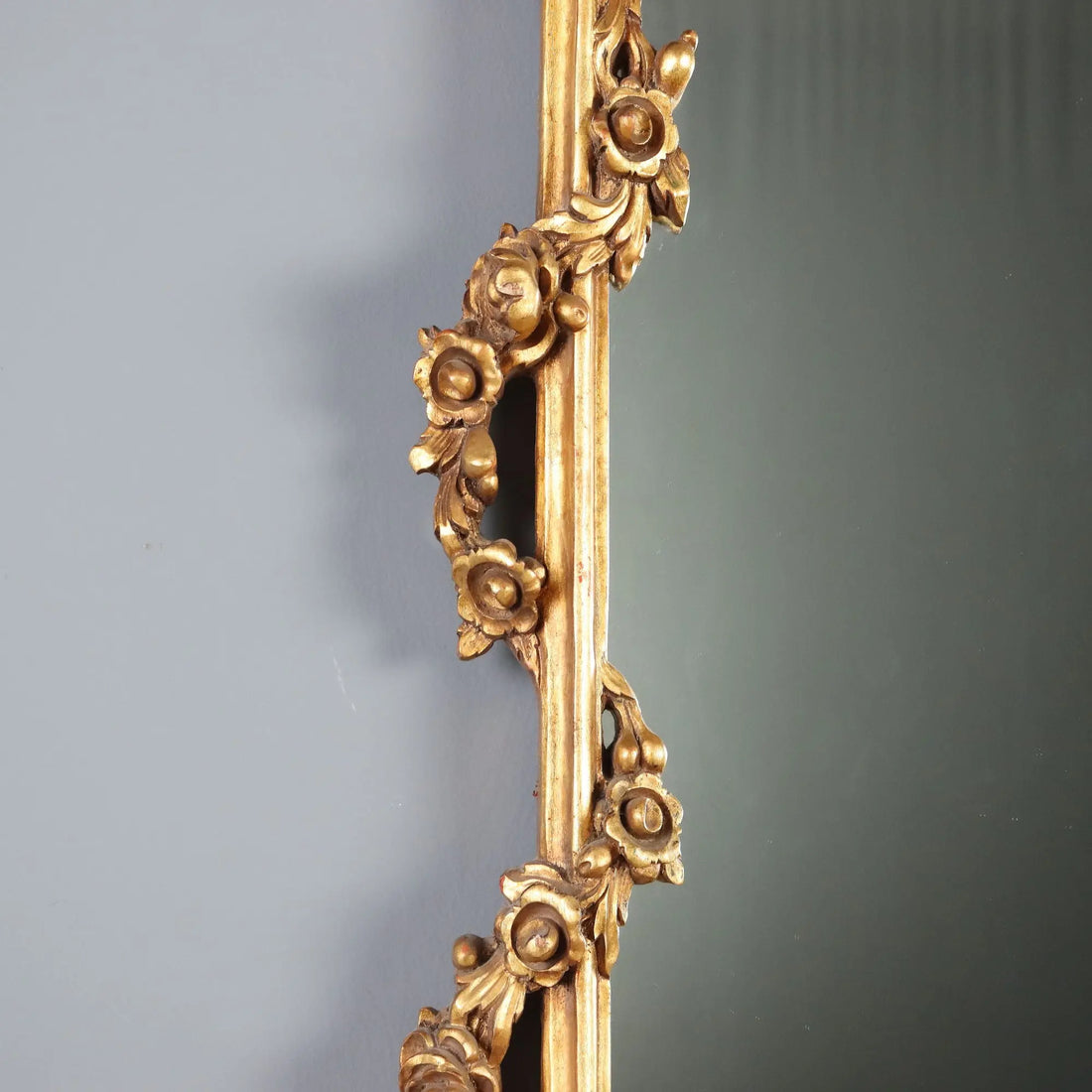 Antique Mirror Carved Gilded Wood Italy XX Century