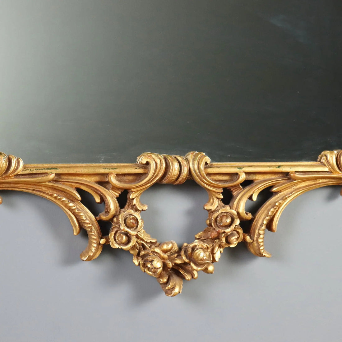 Antique Mirror Carved Gilded Wood Italy XX Century