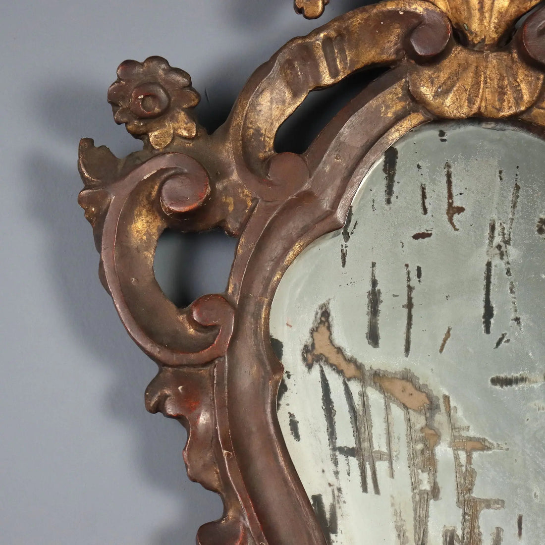 Small Antique Mirrors Gilded Carved Wood Italy XX Century