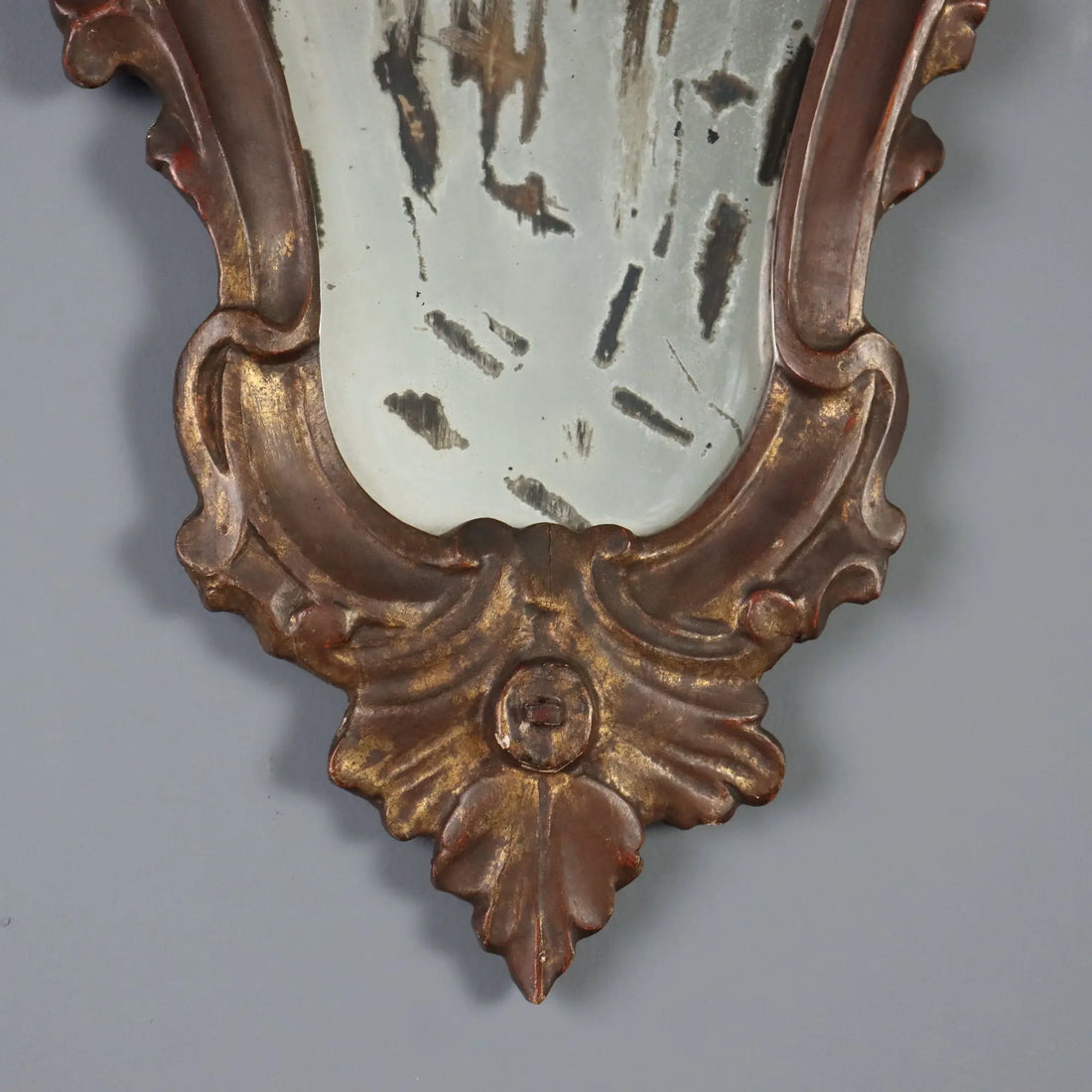 Small Antique Mirrors Gilded Carved Wood Italy XX Century