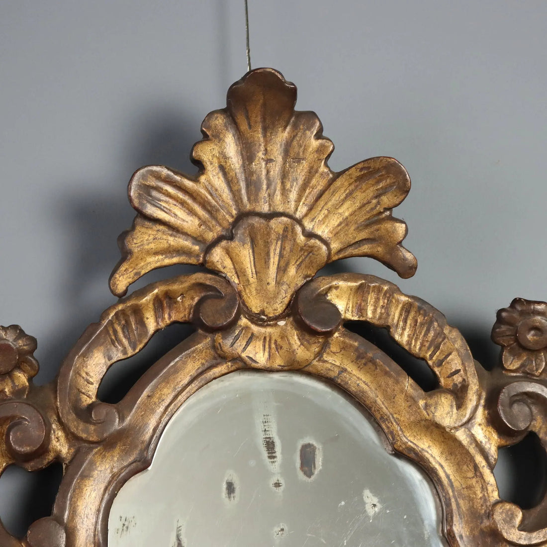 Small Antique Mirrors Gilded Carved Wood Italy XX Century