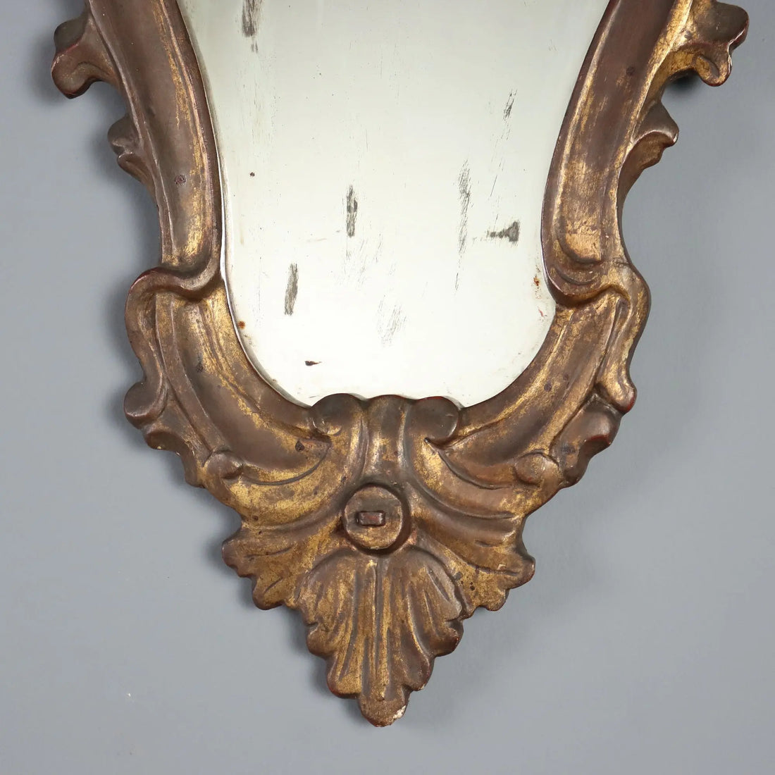 Small Antique Mirrors Gilded Carved Wood Italy XX Century