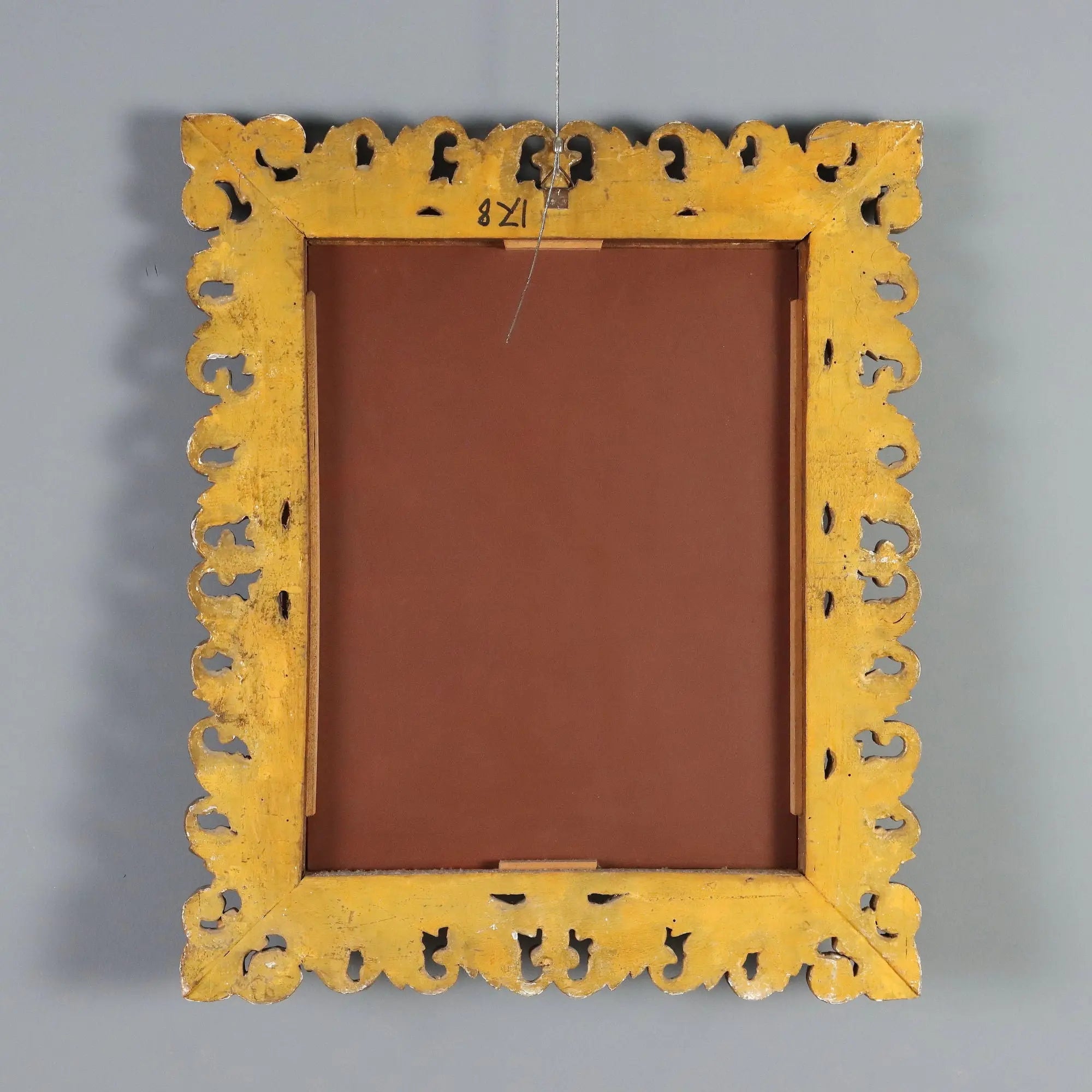Antique Eclectic Mirror Carved Gilded Wood Italy XX Century