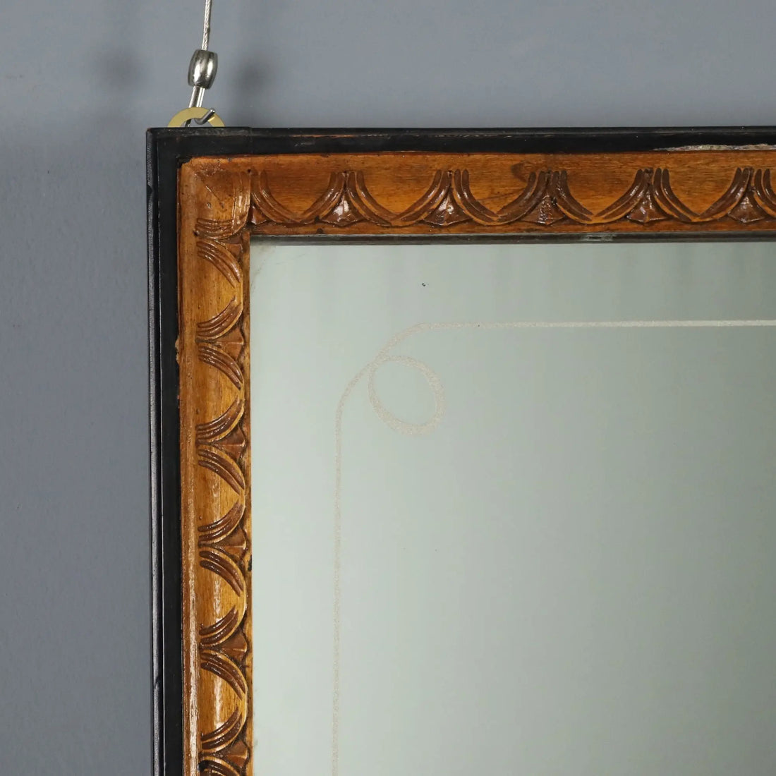 Antique Mirror Carved Walnut Italy XIX Century