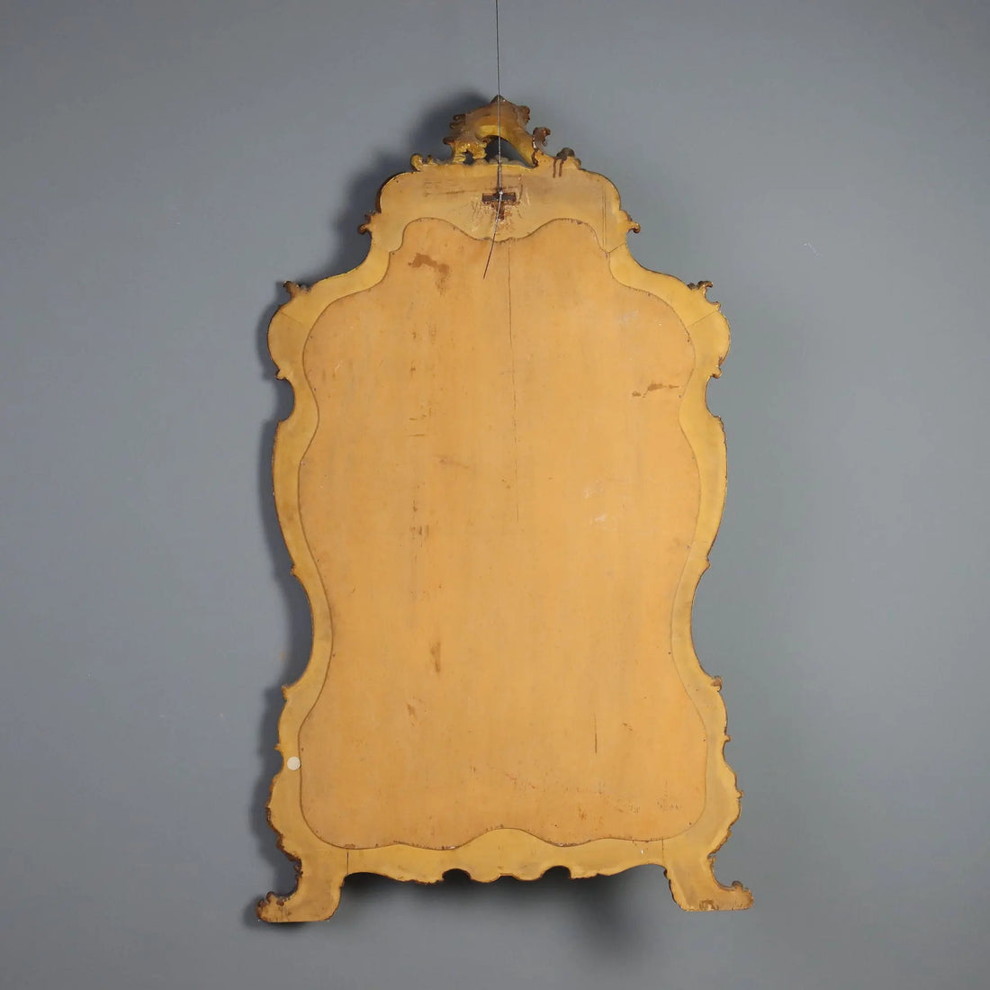 Antique Mirror Baroque Style Gilded Carved Wood Italy XIX Century