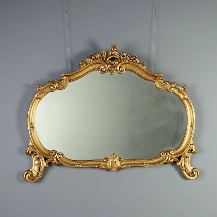 Antique Mirror Carved Gilded Wood Italy XX Century