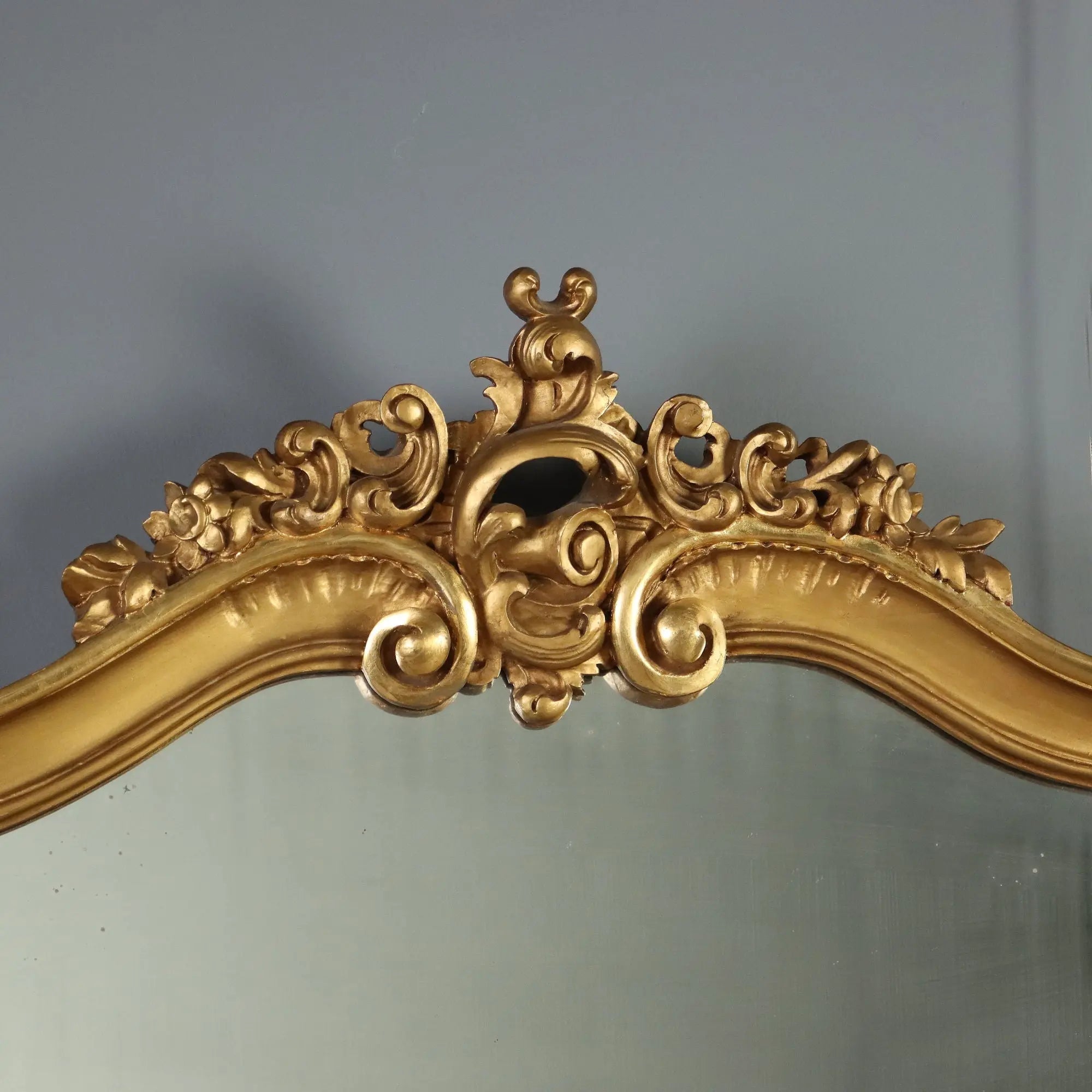 Antique Mirror Carved Gilded Wood Italy XX Century