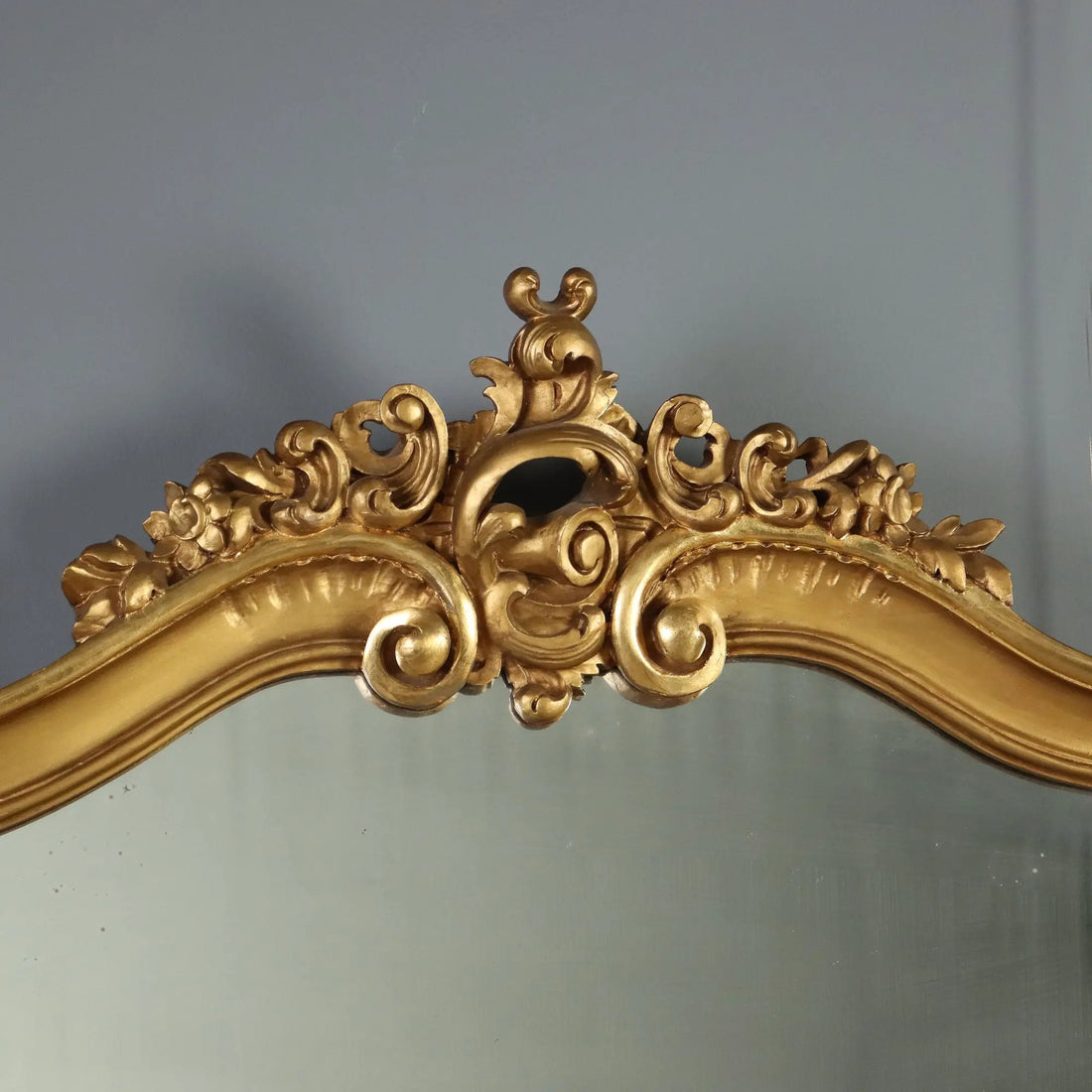 Antique Mirror Carved Gilded Wood Italy XX Century