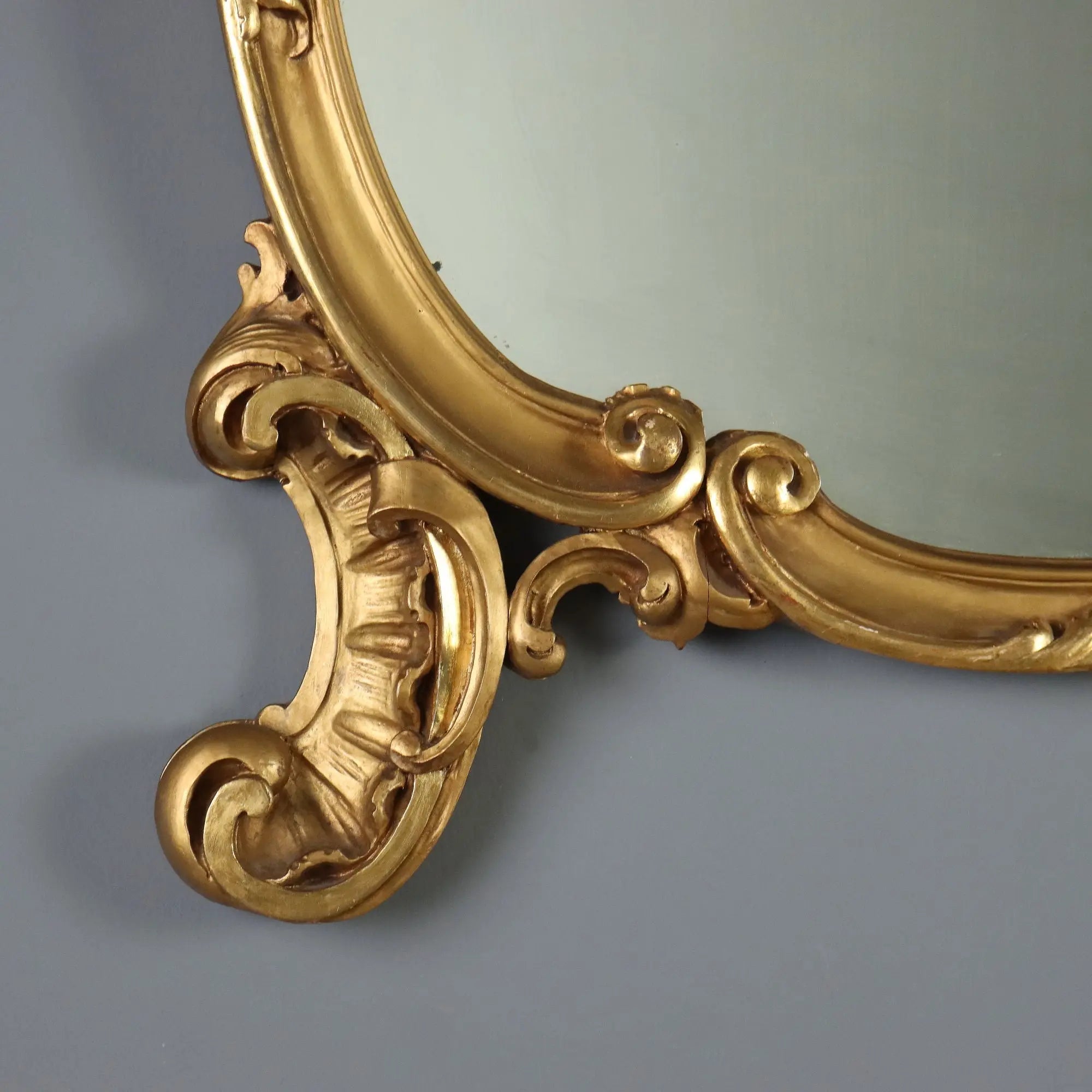 Antique Mirror Carved Gilded Wood Italy XX Century