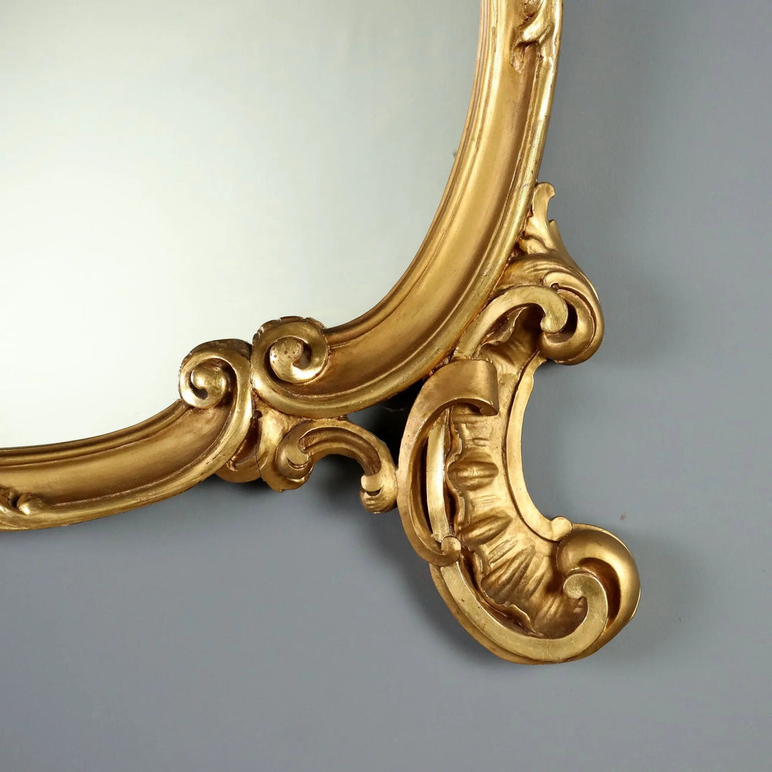 Antique Mirror Carved Gilded Wood Italy XX Century