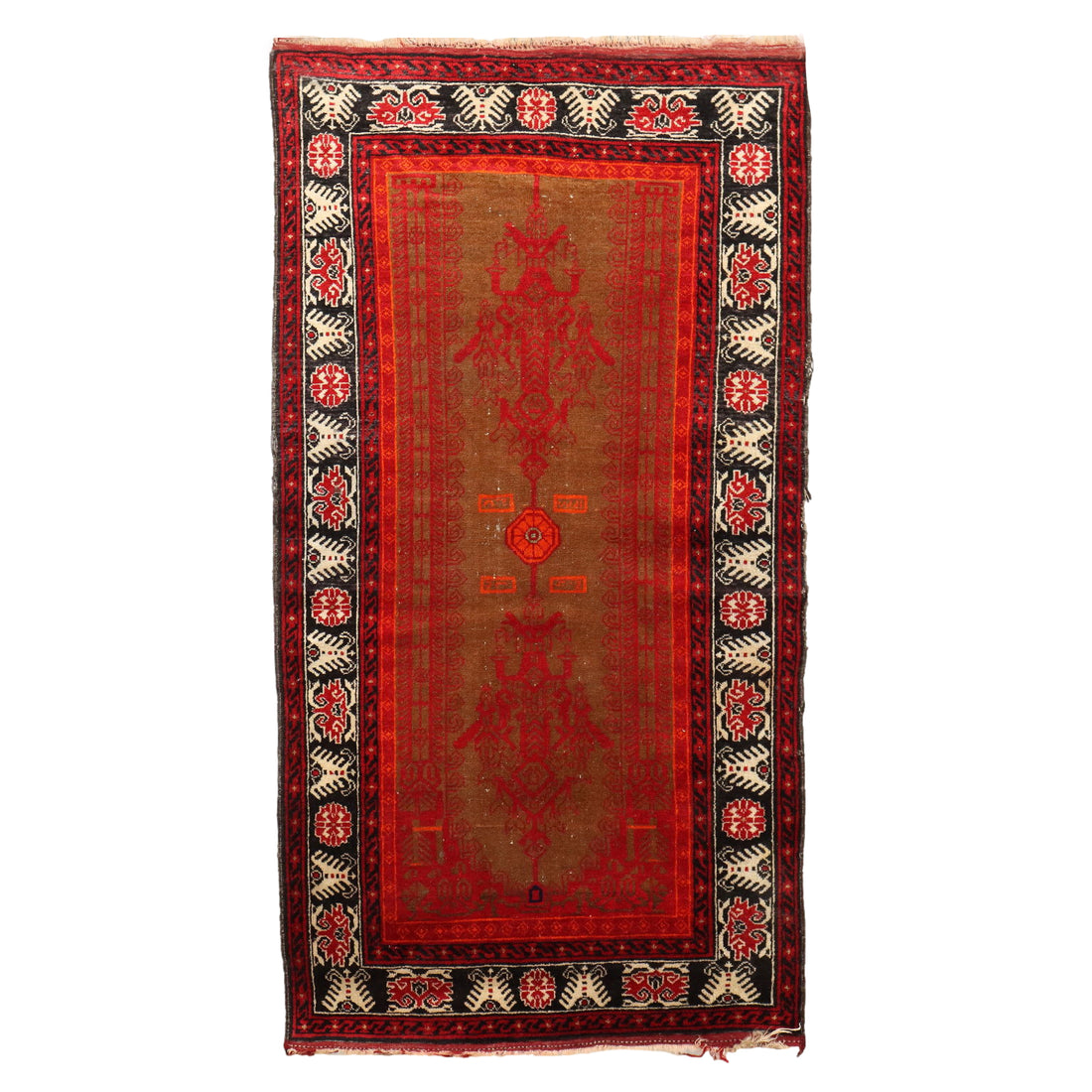 Vintage Beluchi Carpet Iran Cotton Wool Fine Knot Handmade - 71x37 In | Antiques  Carpets