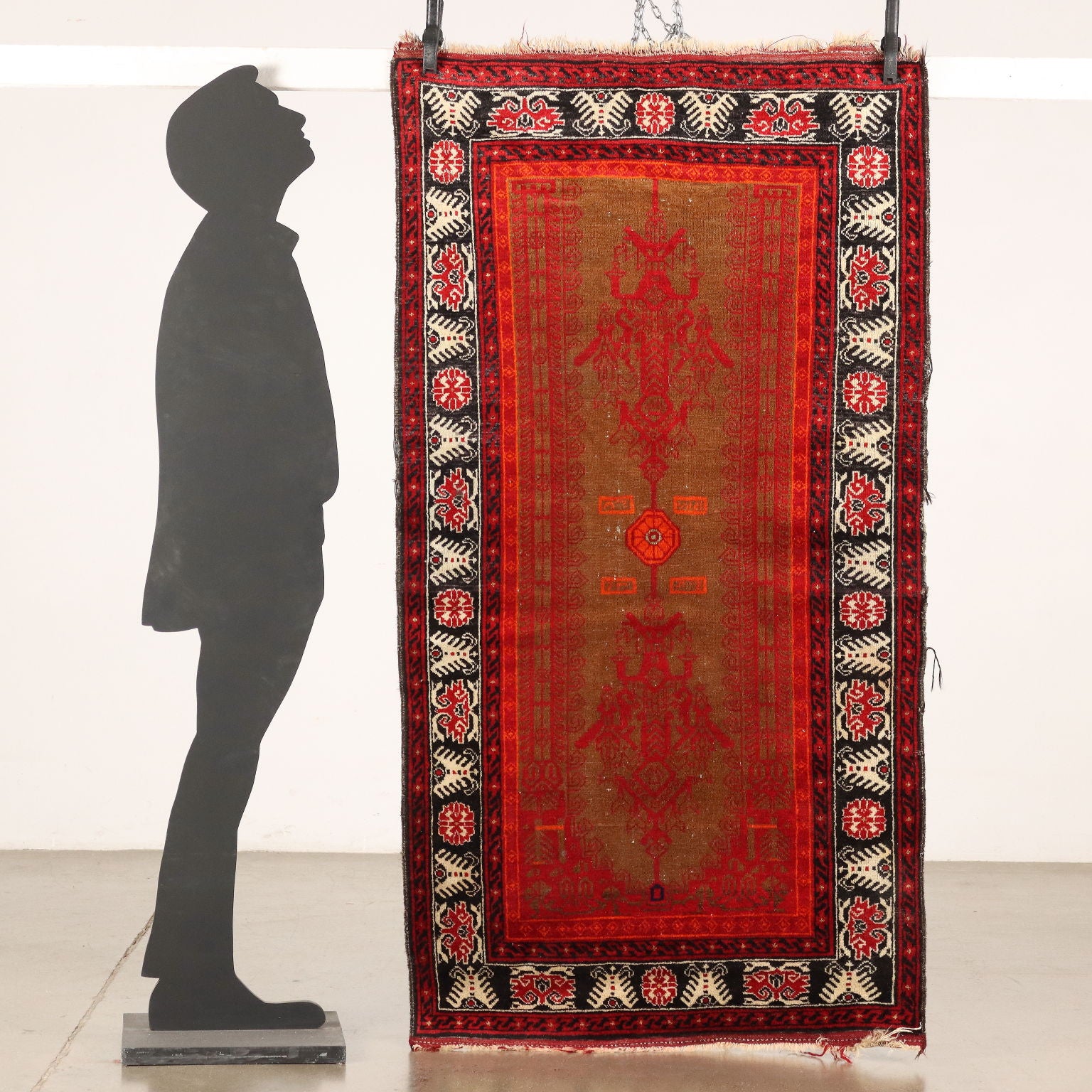 Vintage Beluchi Carpet Iran Cotton Wool Fine Knot Handmade - 71x37 In | Antiques  Carpets