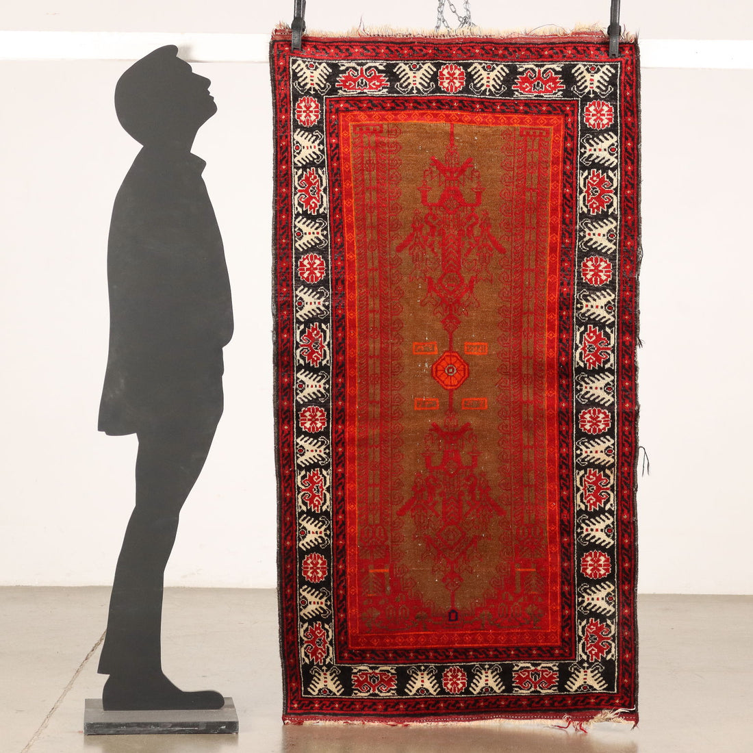 Vintage Beluchi Carpet Iran Cotton Wool Fine Knot Handmade - 71x37 In | Antiques  Carpets