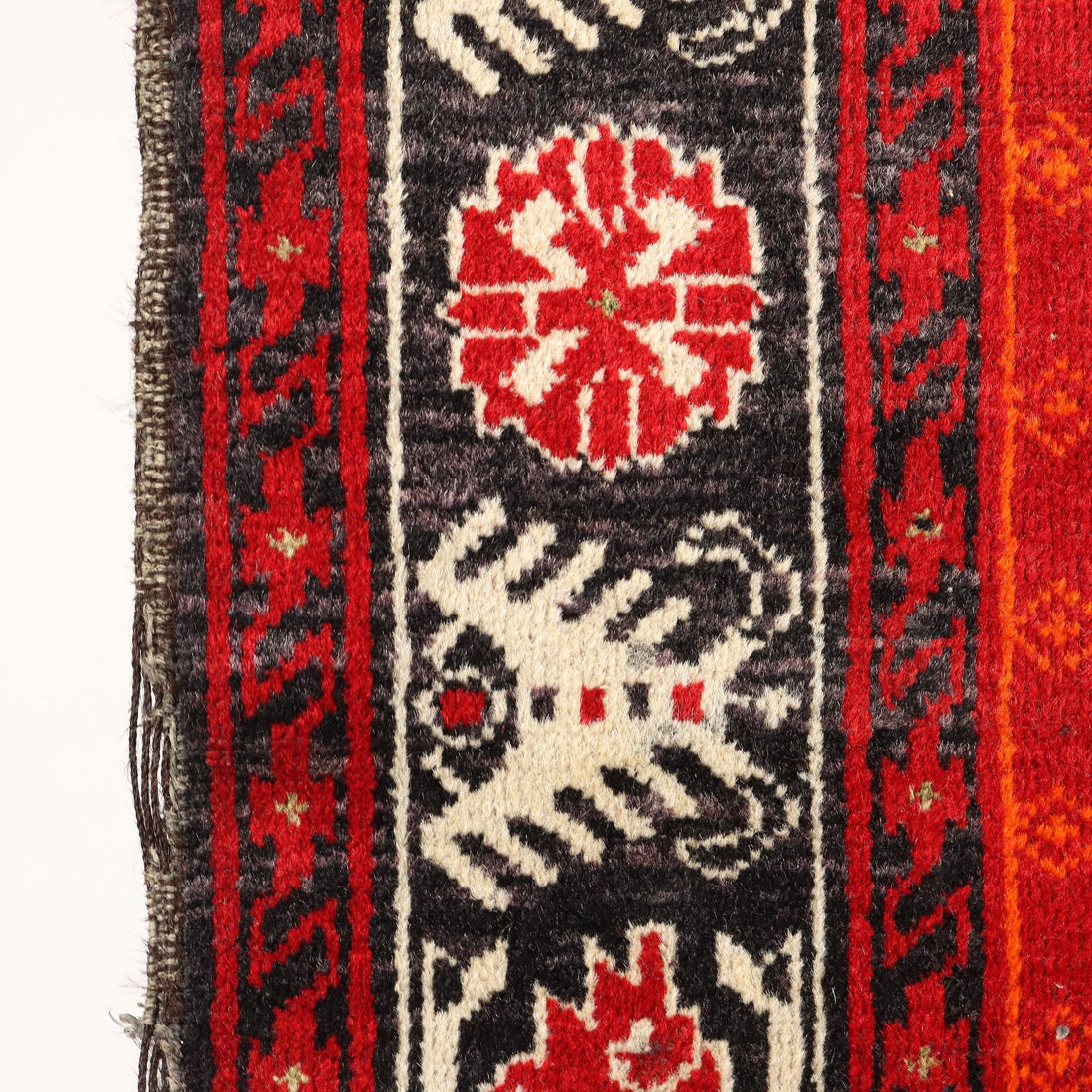 Vintage Beluchi Carpet Iran Cotton Wool Fine Knot Handmade - 71x37 In | Antiques  Carpets