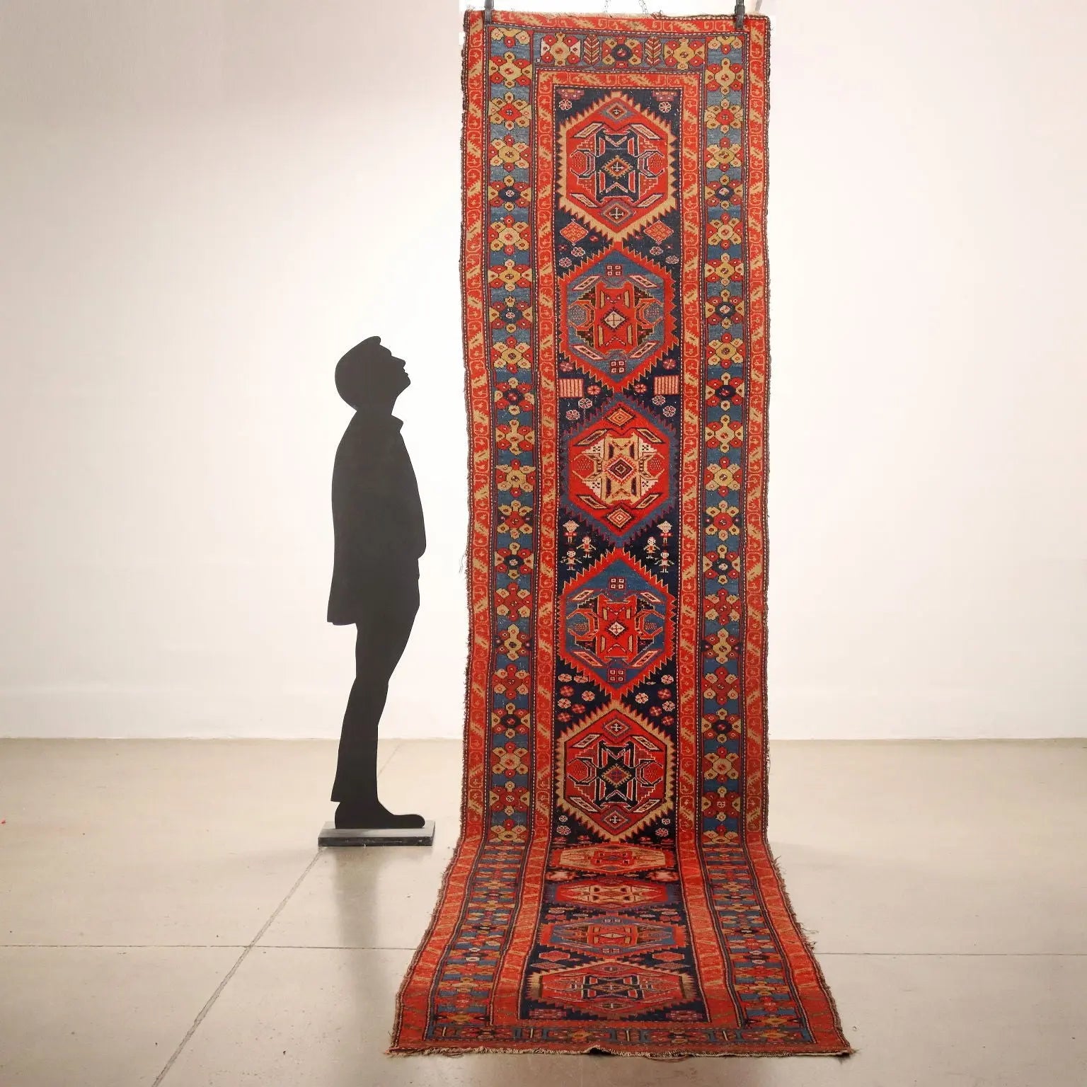 Ancient Sarab Carpet  Wool Thin Knot Handmade Furnishing - 532 x 110 cm | Antiques | Carpets