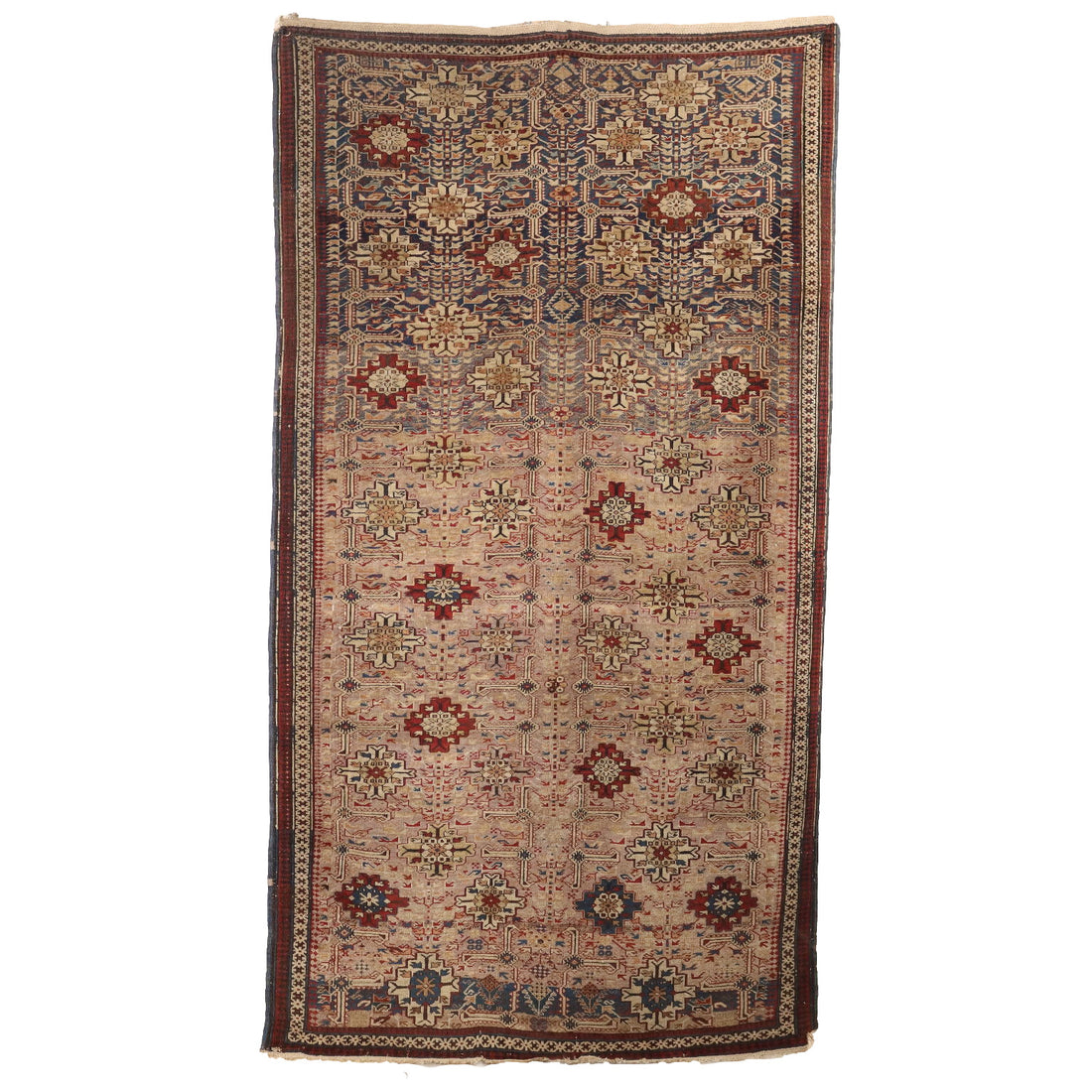 Ancient Asian Carpet Wool Thin Knot Handmade - 107x58 In | Antiques  Carpets