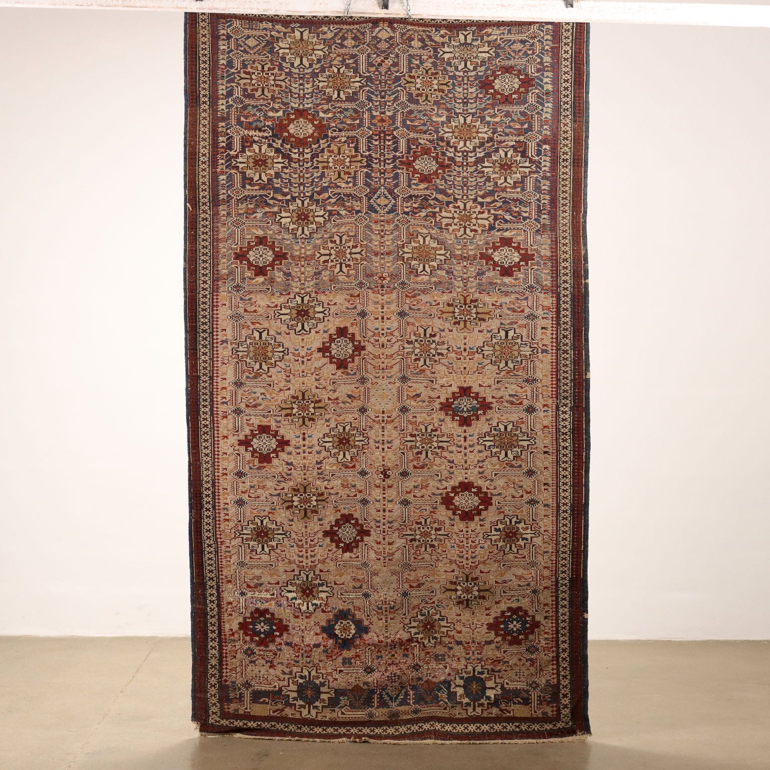 Ancient Asian Carpet Wool Thin Knot Handmade - 107x58 In | Antiques  Carpets